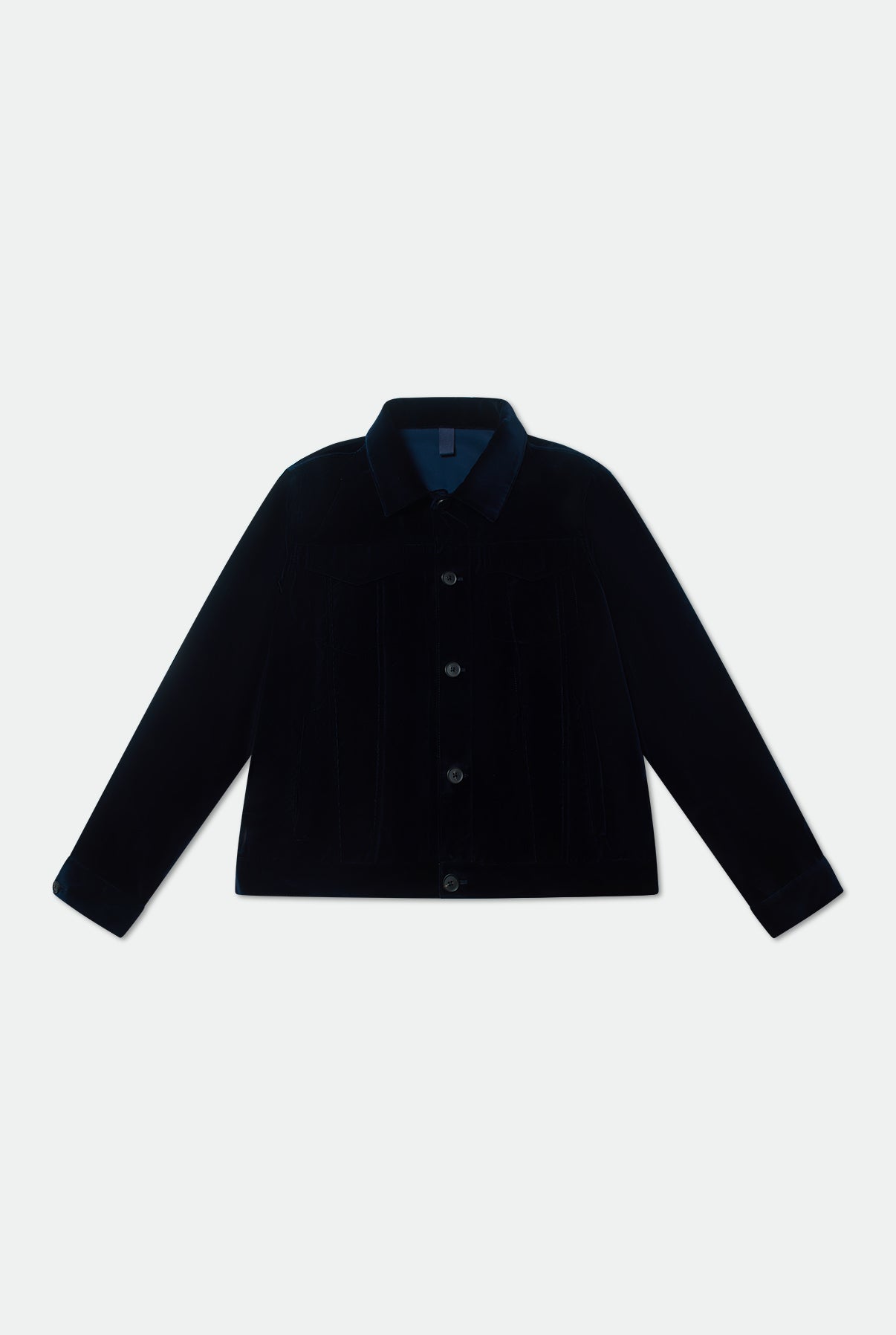 Axel Navy Velvet Trucker Jacket
