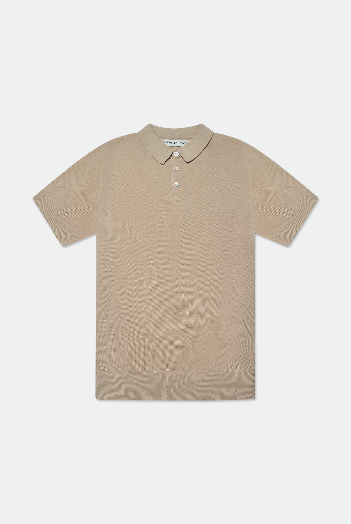 Casely-Hayford Kyle Sand Pique Polo Shirt.