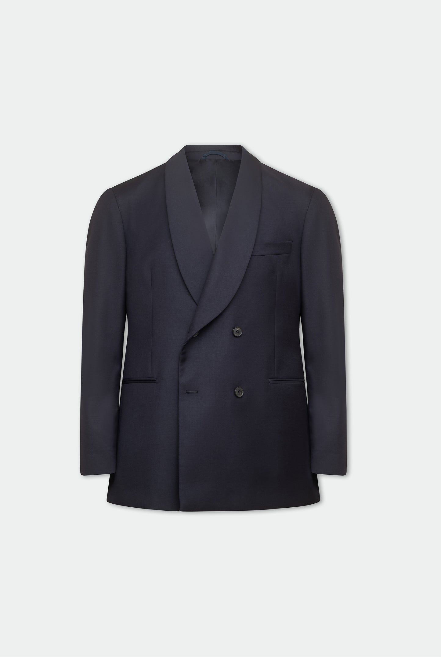 Hendrix Navy Double-Breasted Shawl Wool Jacket