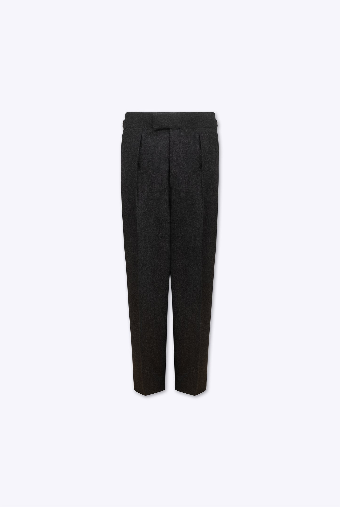 Hannes Charcoal Wide Legged Wool Trousers