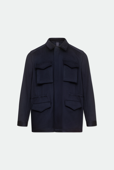 Casely-Hayford Fabian Navy Field Cotton Corduroy Jacket, product image. 