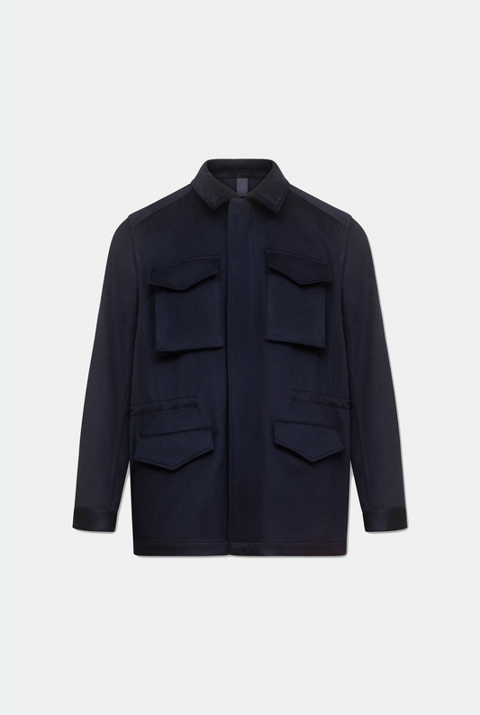 Fabian Navy Field Loro Piana Wool and Cashmere Jacket