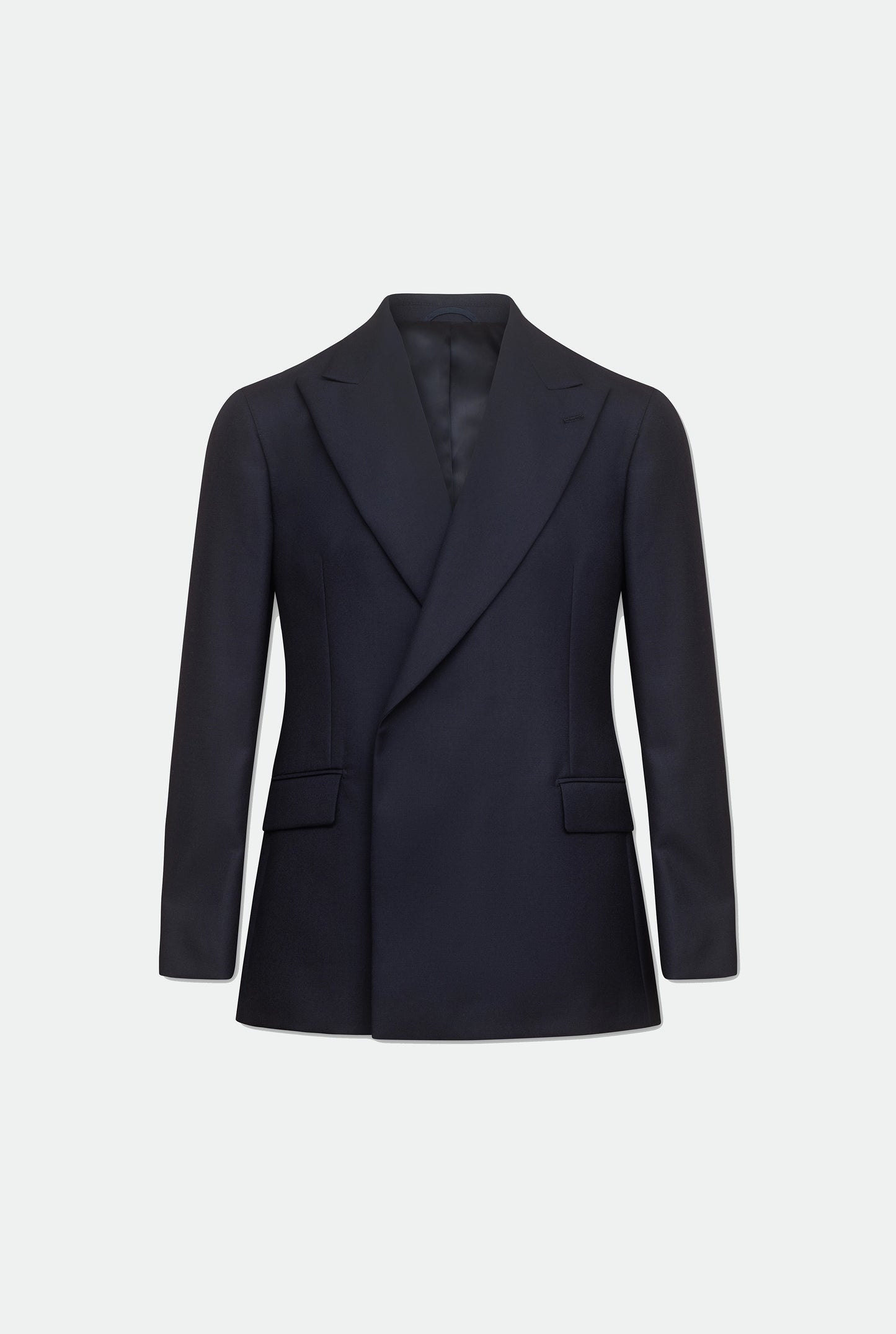 Apollo Navy Concealed Button Wool Suit