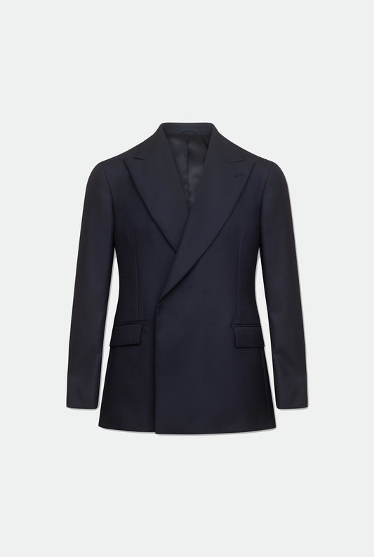 Apollo Navy Concealed Button Wool Suit