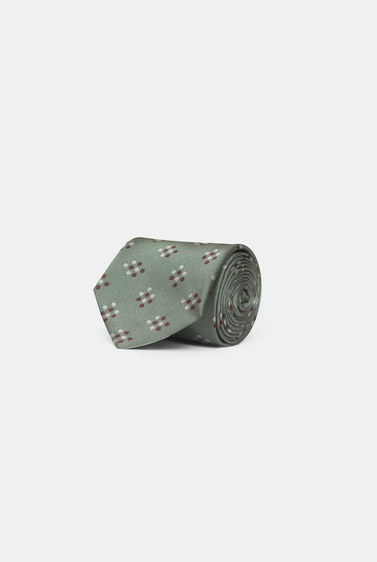 Italian Green Silk Satin Tie