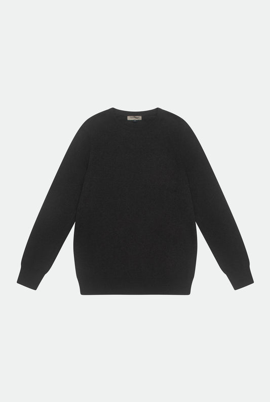 Augustin Charcoal Crew Neck Cotton Jumper