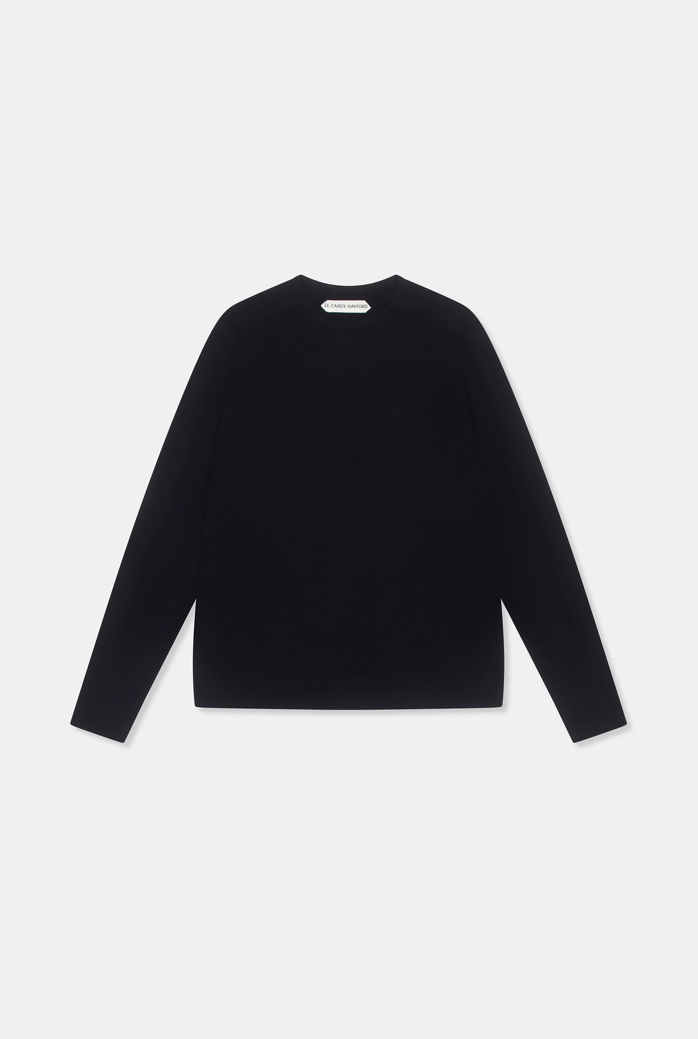 Casely-Hayford Augustin Navy Merino Wool Crew Neck Jumper, product image. 