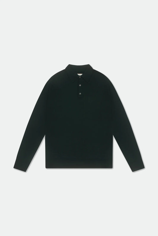 Leo Verde Knitted Polo Merino Wool Shirt