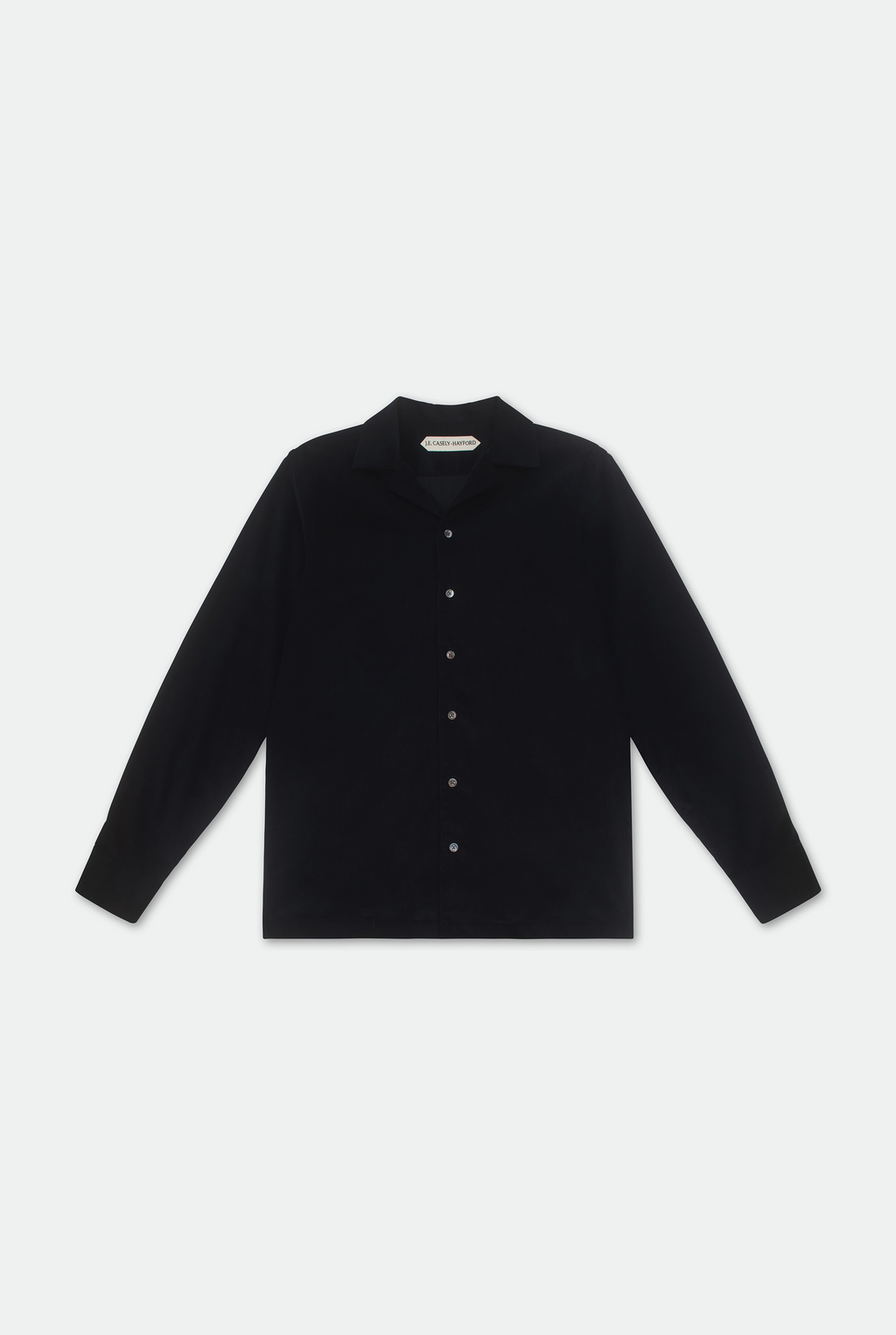 Casely-Hayford Jax Navy Camp Collar Corduroy Shirt, product image. 