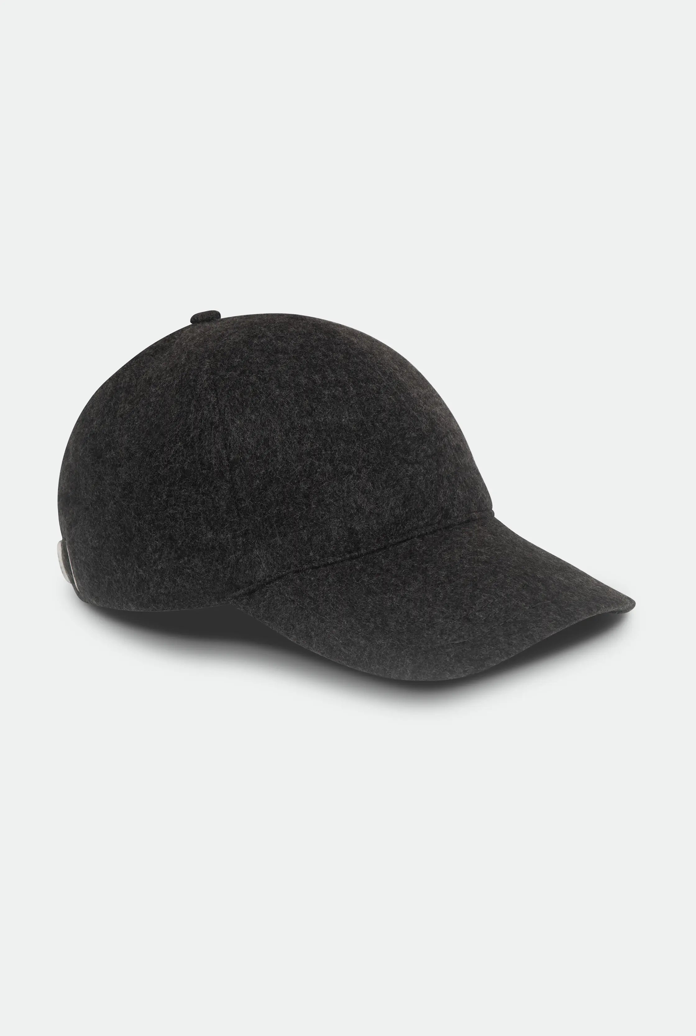 Casely-Hayford Mattis Charcoal Baseball Cashmere Cap.