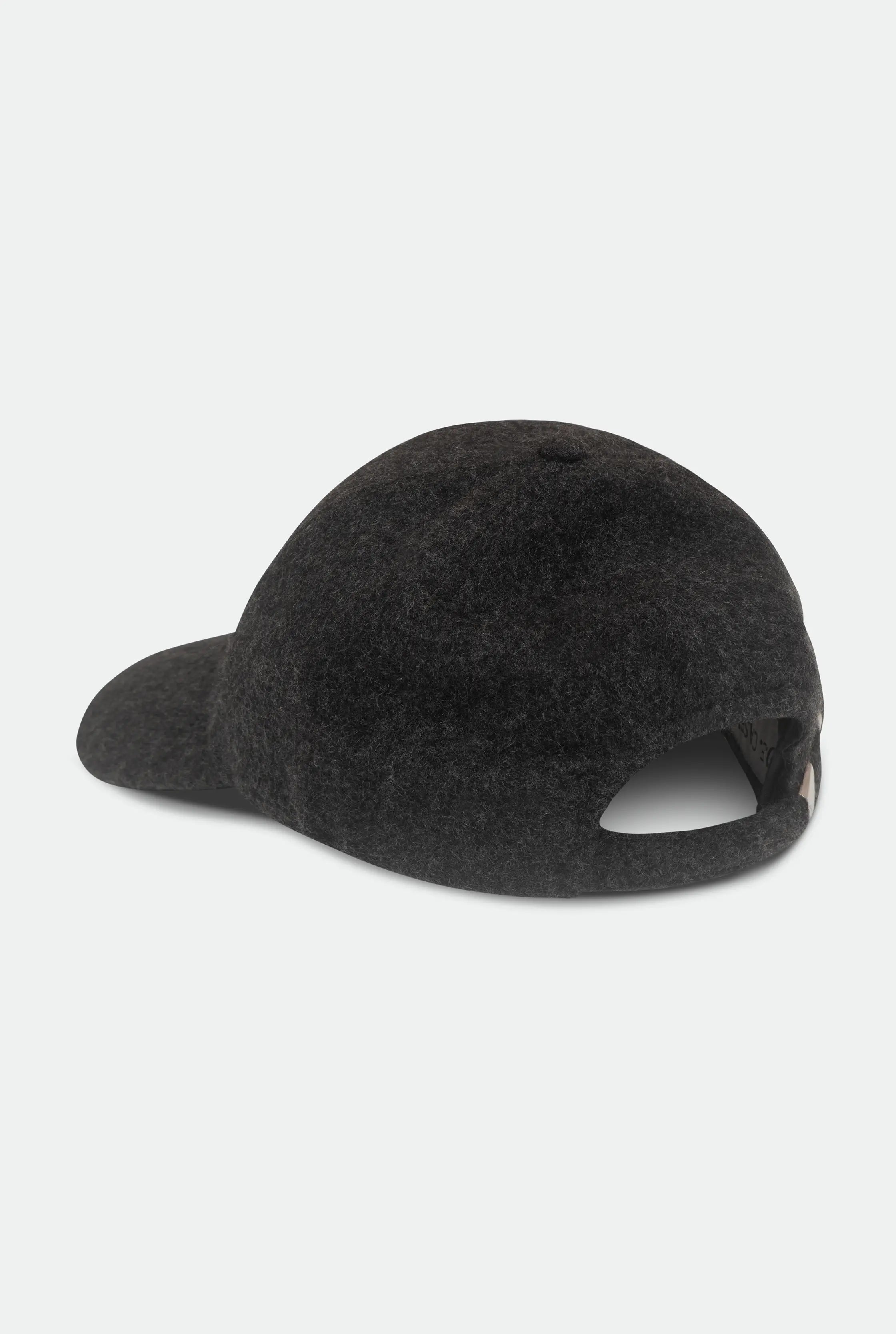 Casely-Hayford Mattis Charcoal Baseball Cashmere Cap.