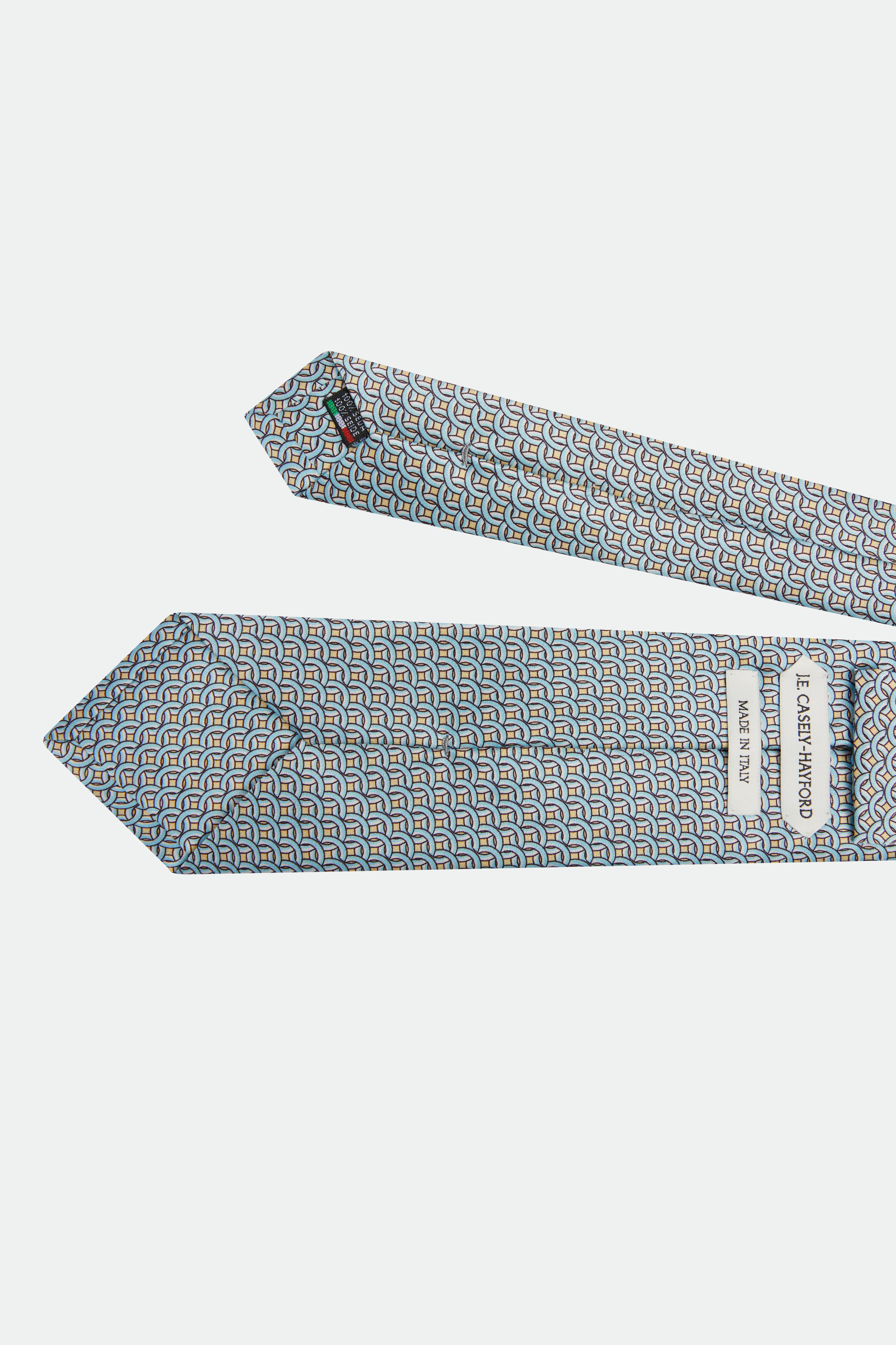Italian turquoise Silk Tie