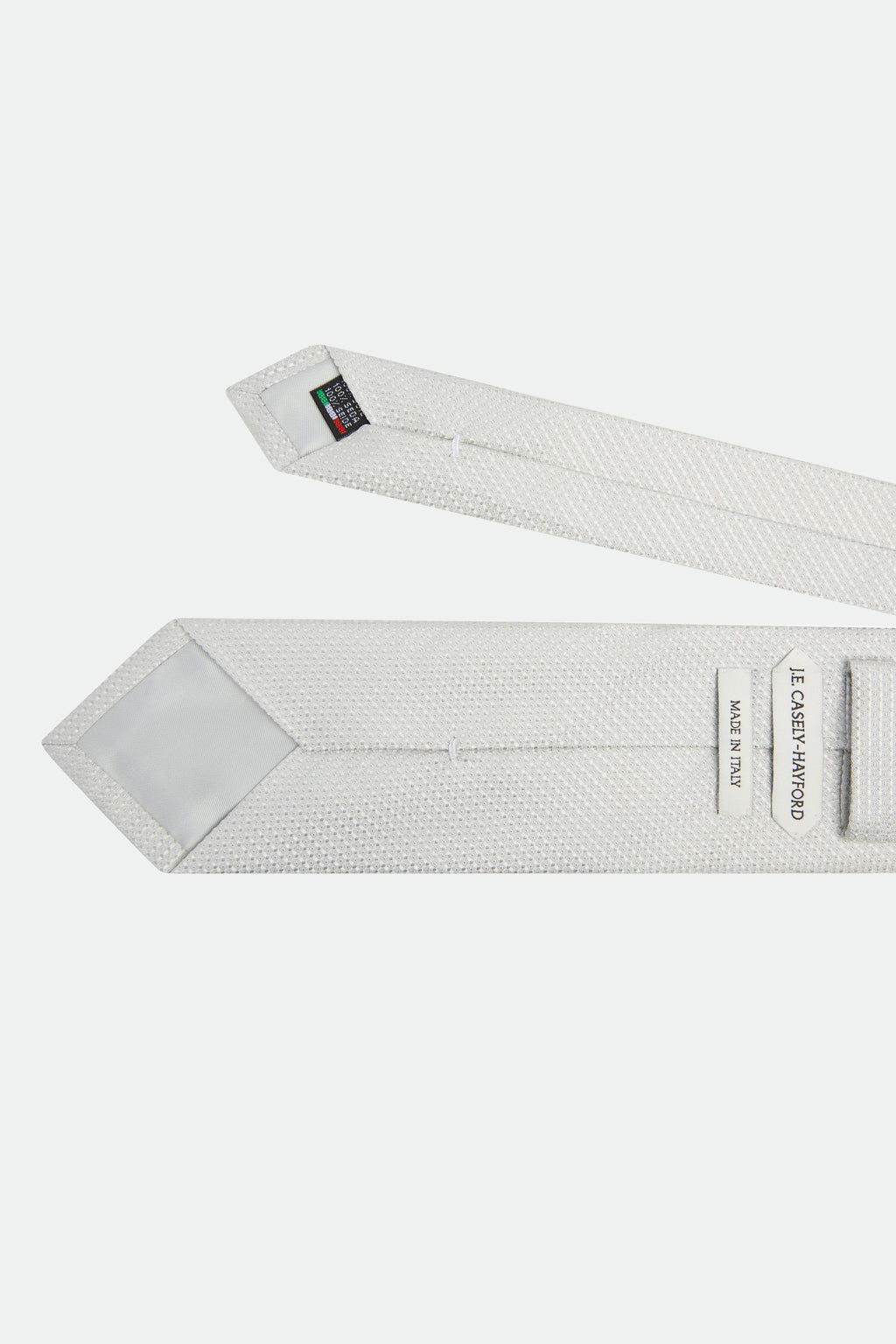 Italian White Silk Tie