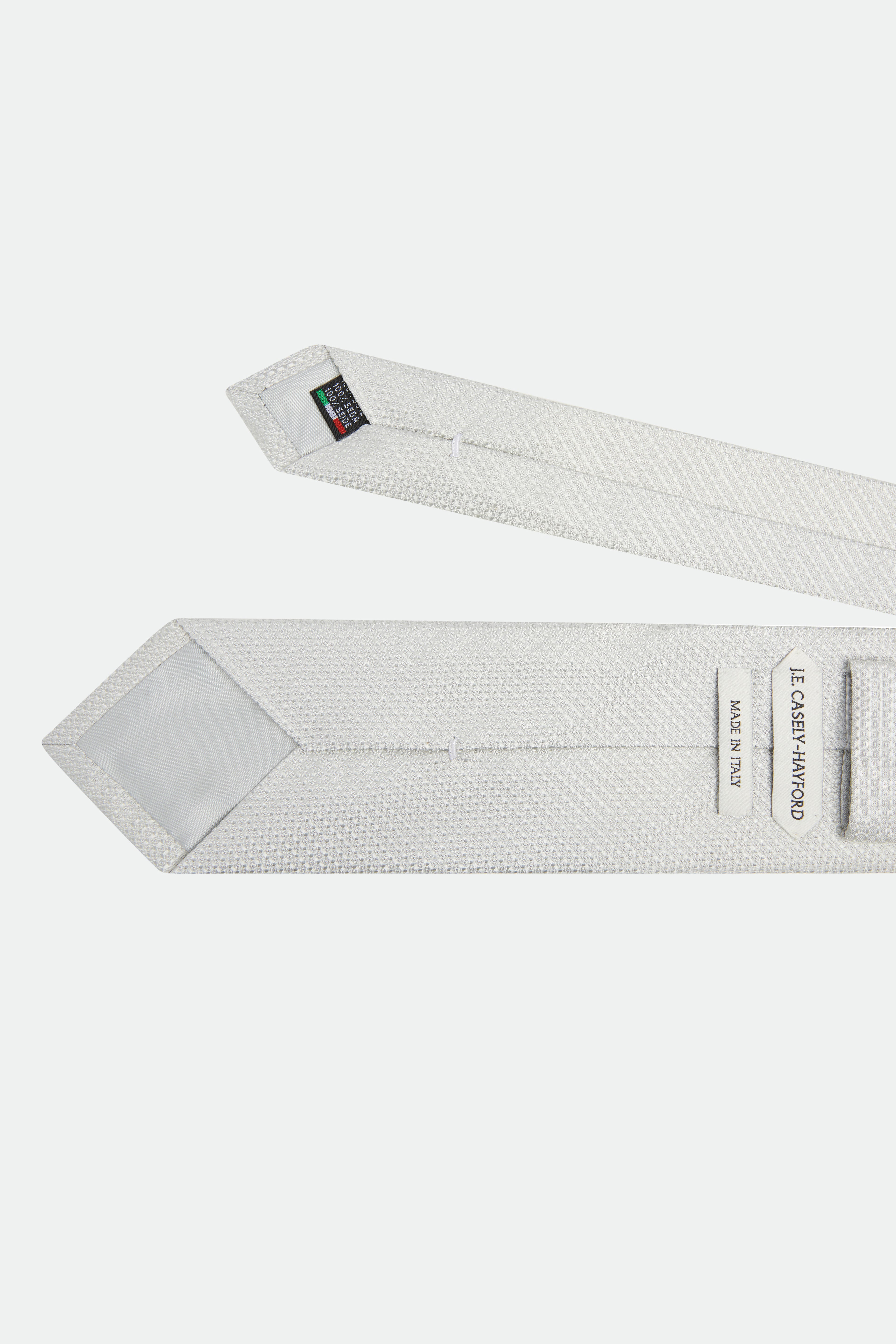 Italian White Silk Tie