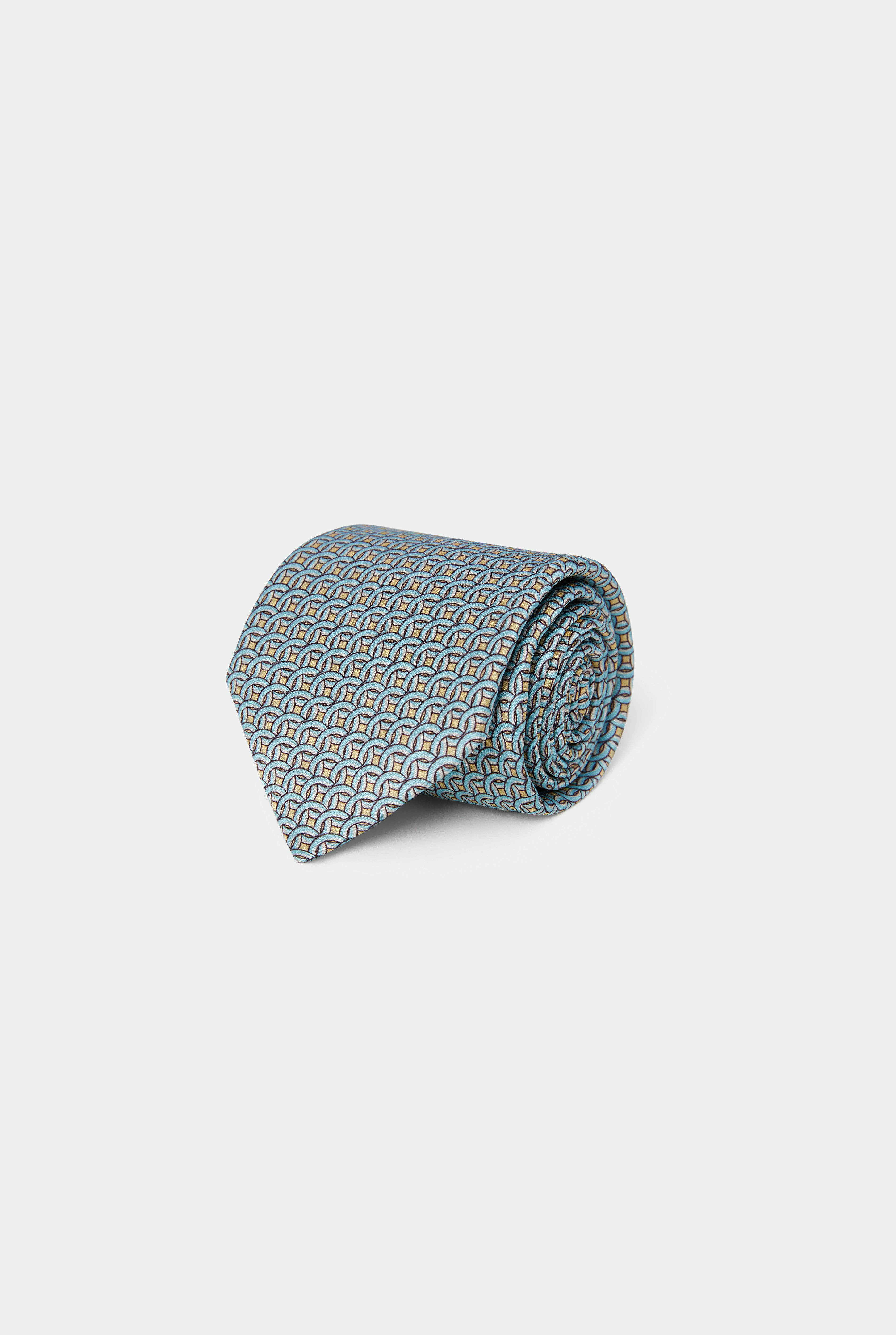 Italian turquoise Silk Tie