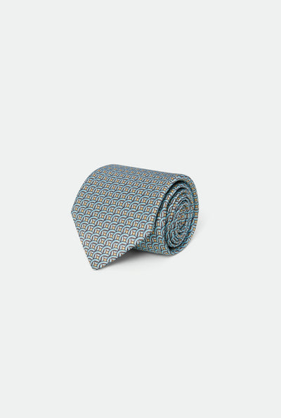 Italian turquoise Silk Tie
