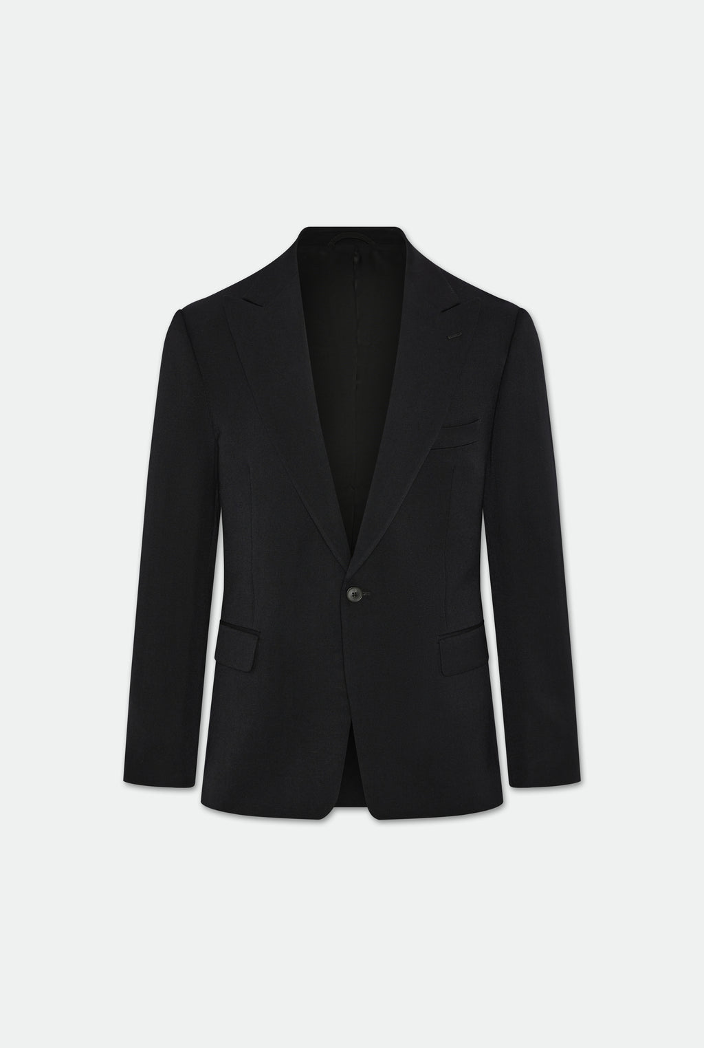 Dimitri Black Single Breasted Two Piece Wool Suit