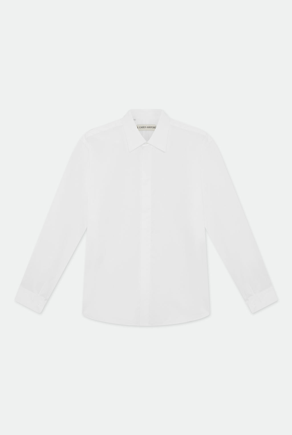 Jackson White Twill Concealed Fly Front Shirt