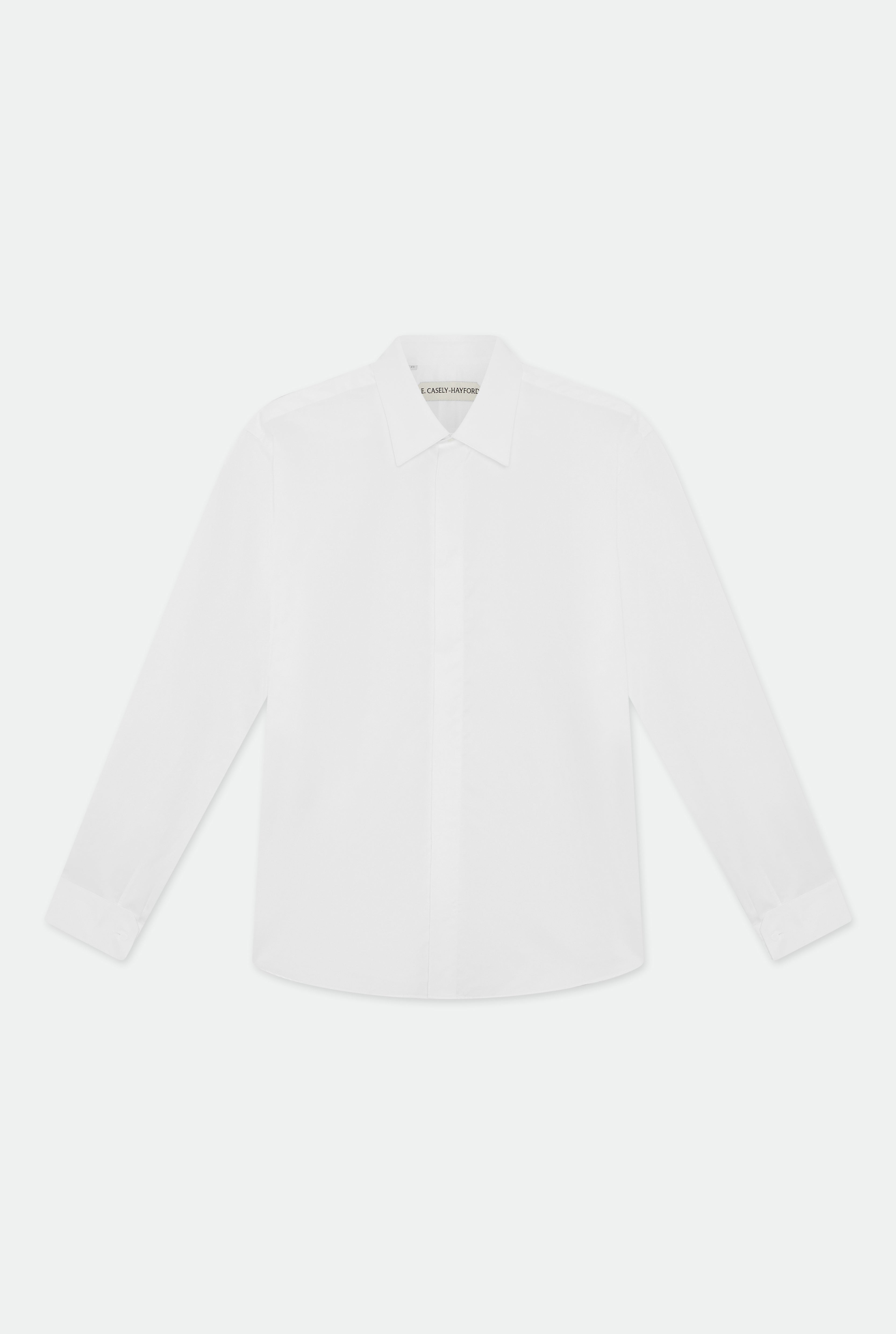 Jackson White Twill Concealed Fly Front Shirt