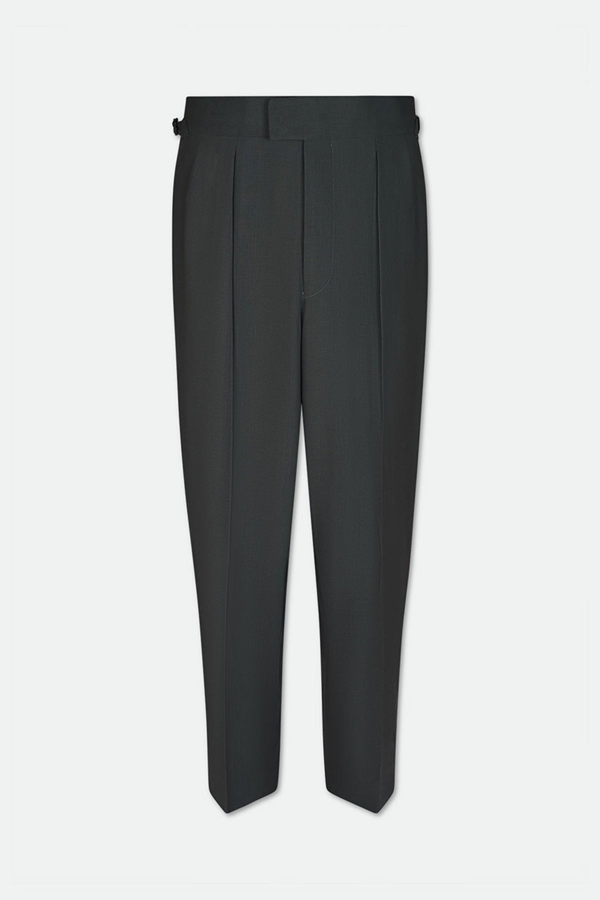Hannes Black Wide Legged Wool Trousers
