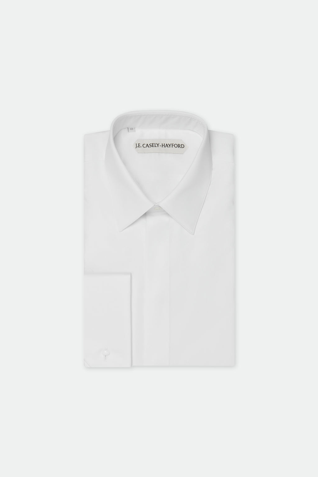 Jackson White Twill Concealed Fly Front Shirt
