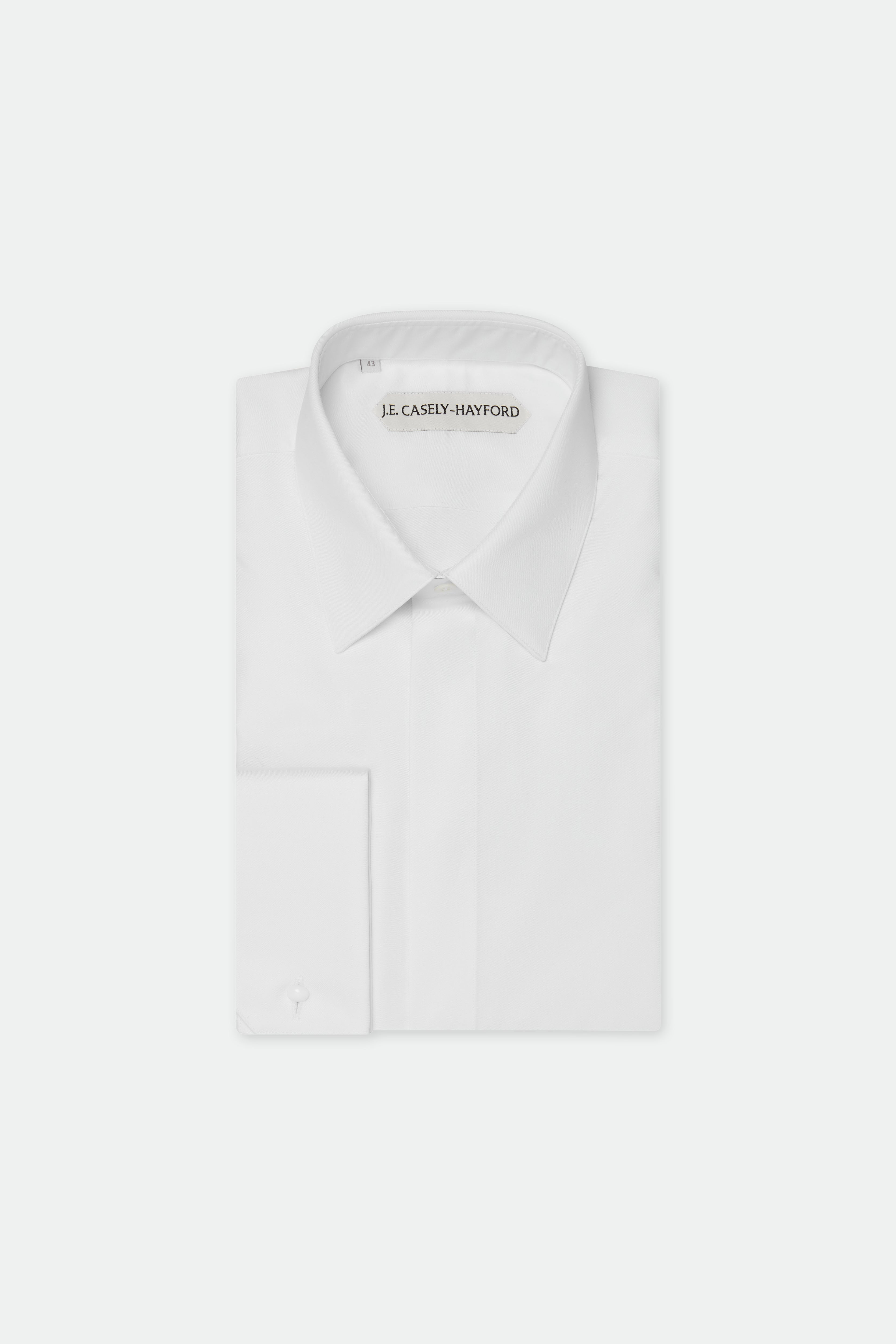Jackson White Twill Concealed Fly Front Shirt