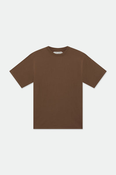 Evren Dusty Brown Oversized Cotton T-shirt