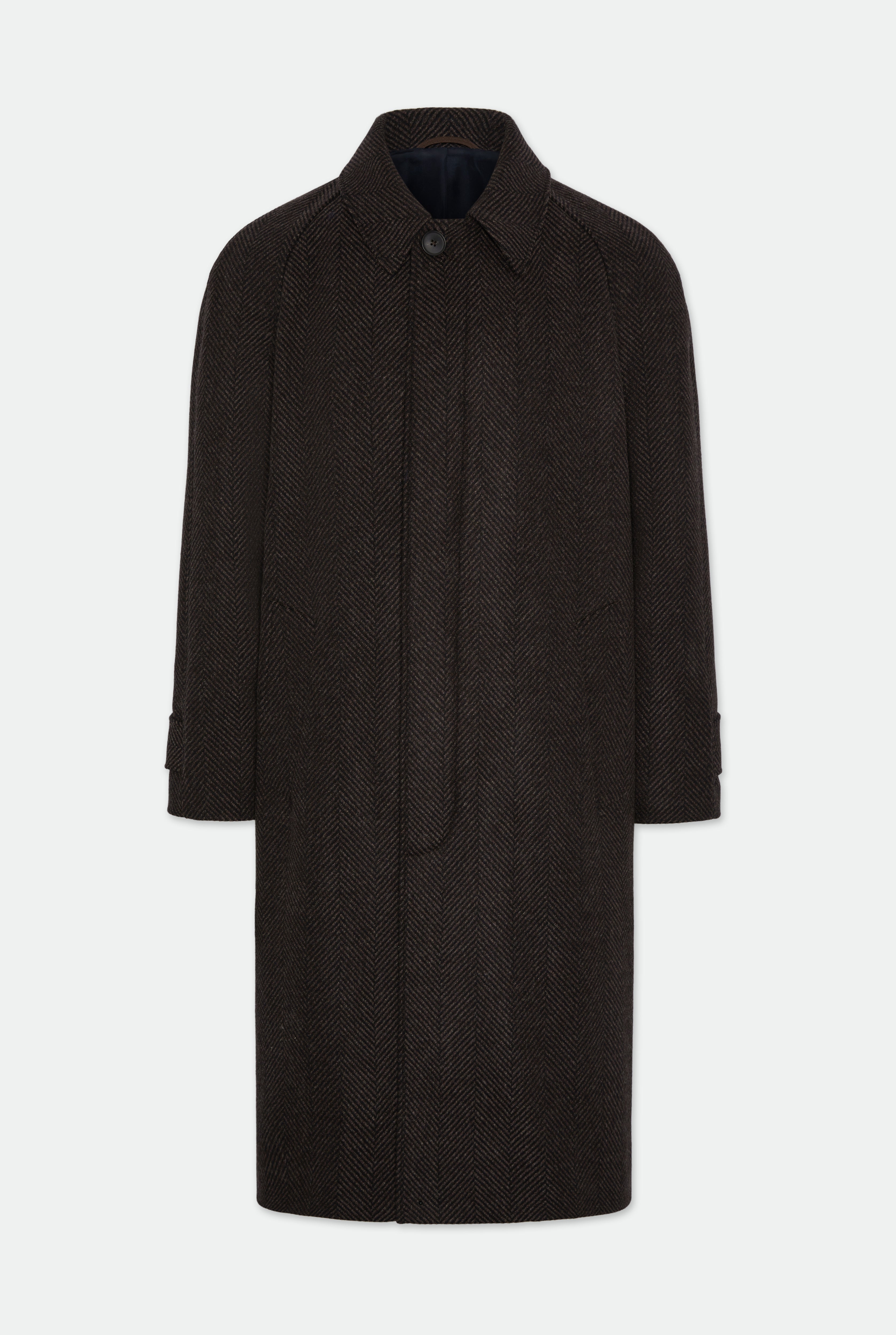 Klee Herringbone Raglan Overcoat