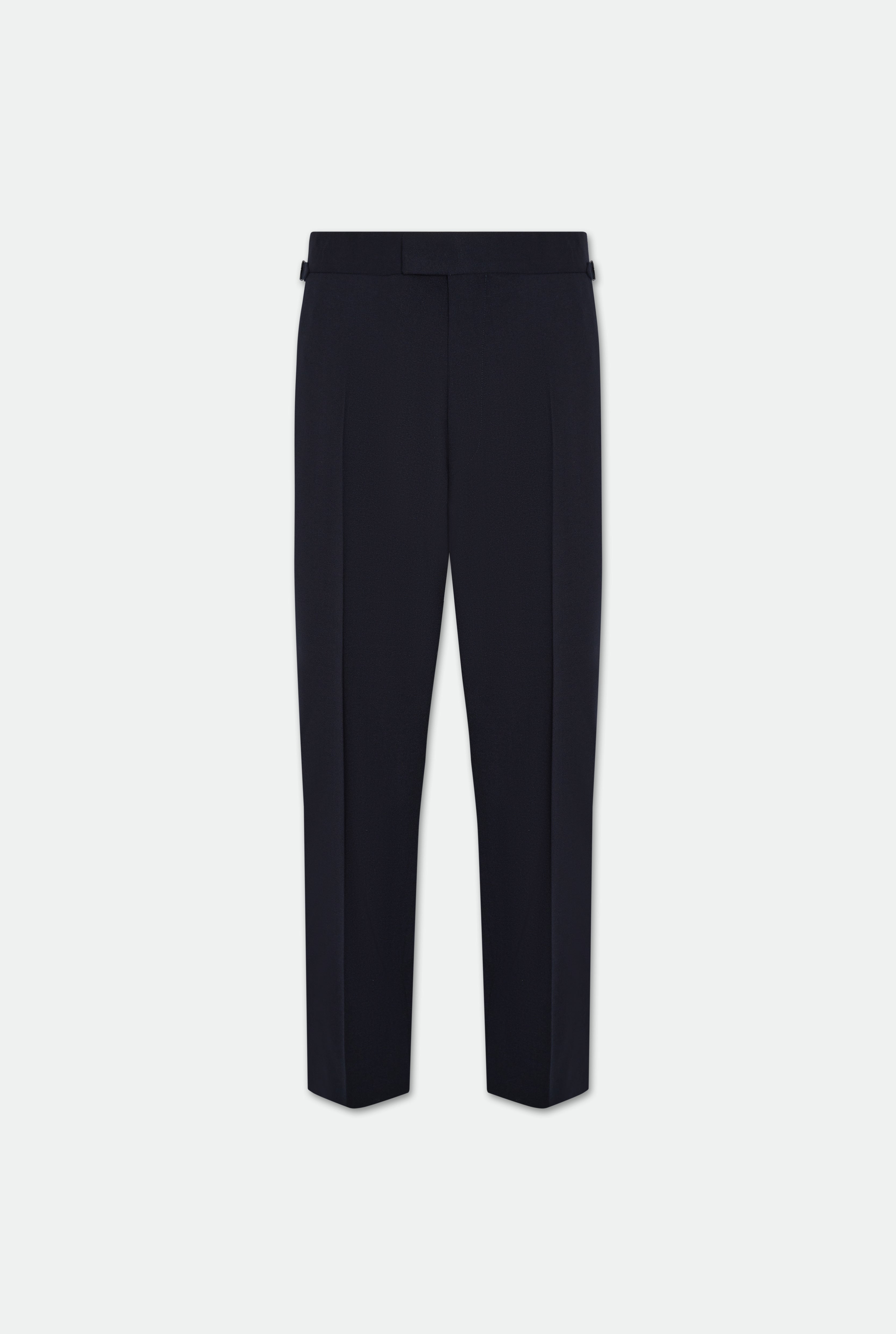 Ofili Navy Crepe Concealed Button Suit