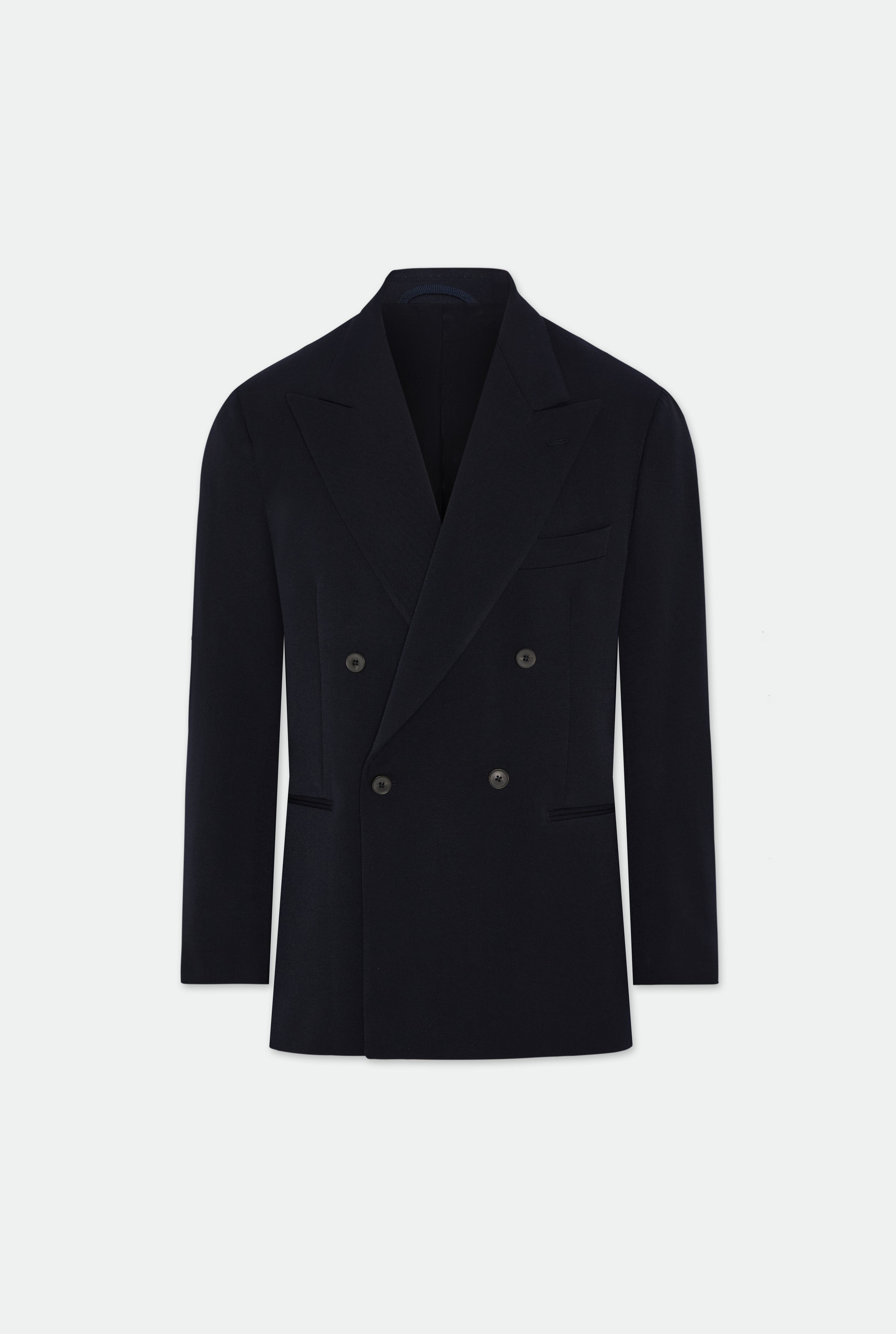 Yinka Navy Double Breasted Two Piece Wool Suit