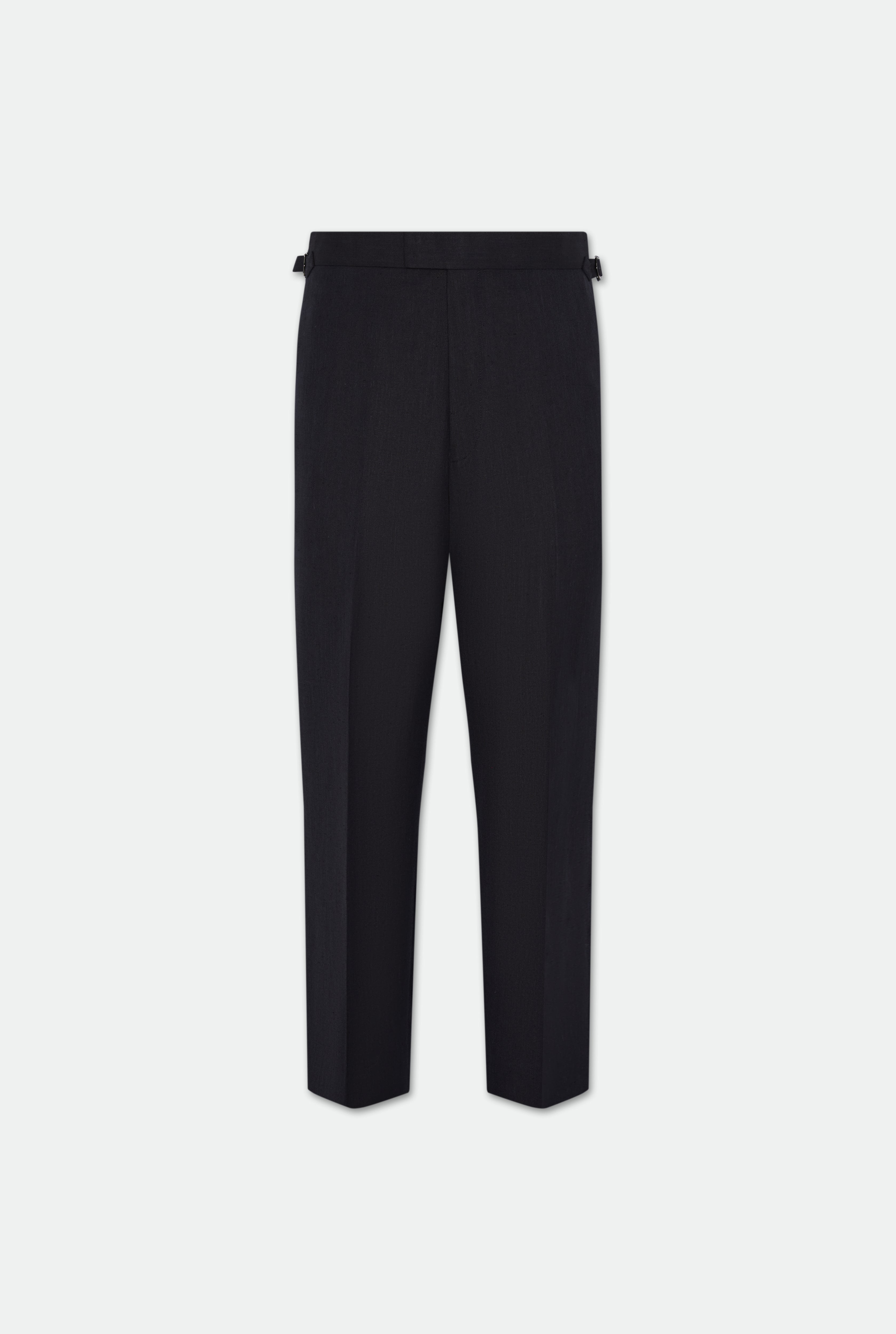 Dimitri Navy Wool Silk Linen Single Breasted Two Piece Wool Suit