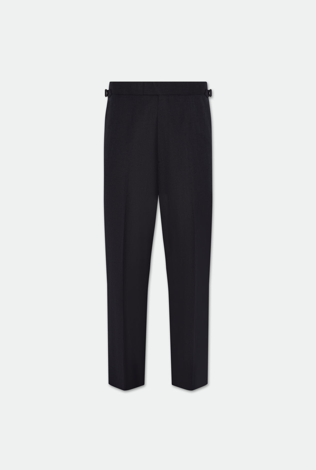 Lakin Navy Wool Silk Linen Two Piece Wide Leg Suit