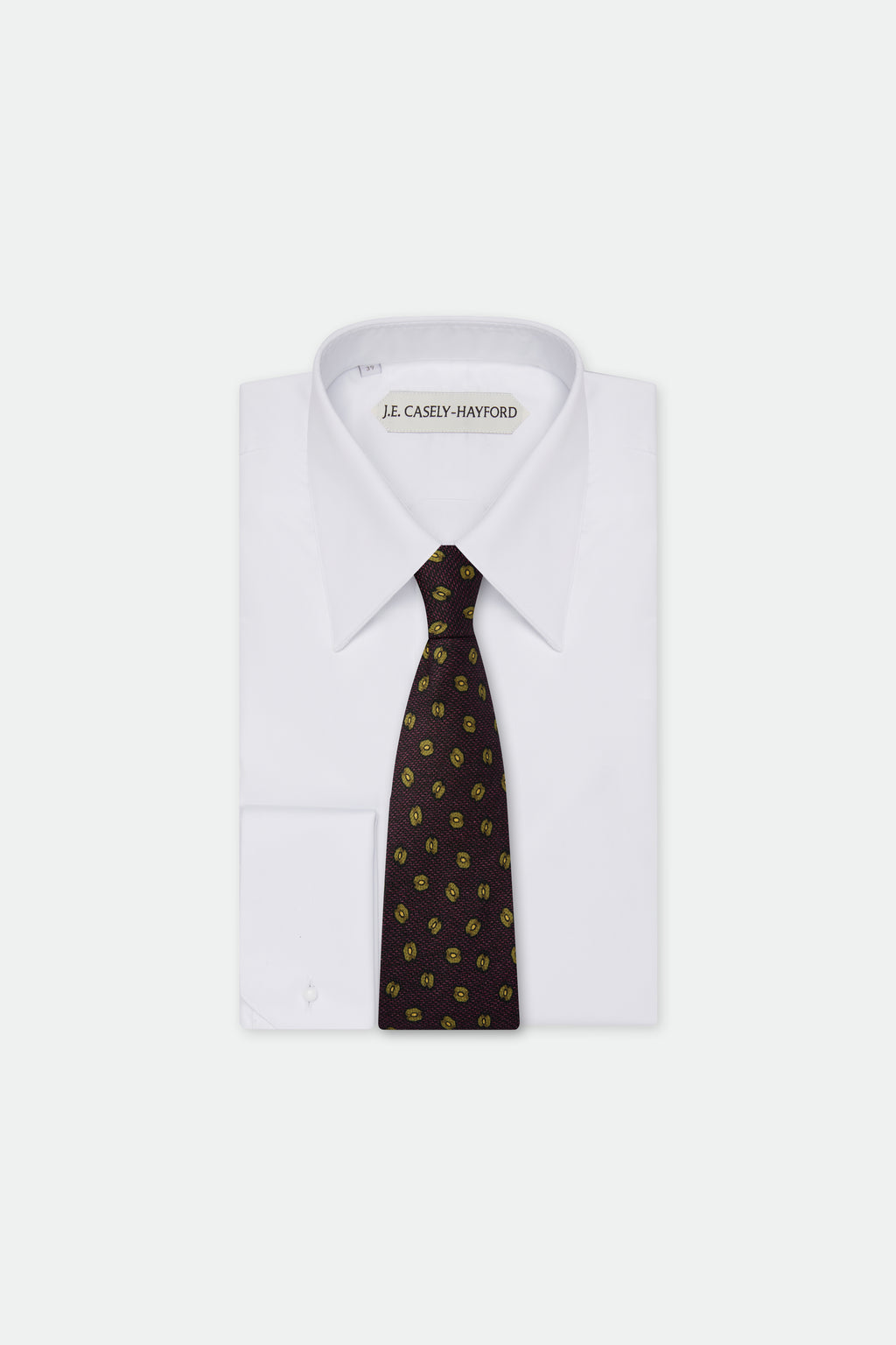 Italian Bordeaux Floral Silk Tie