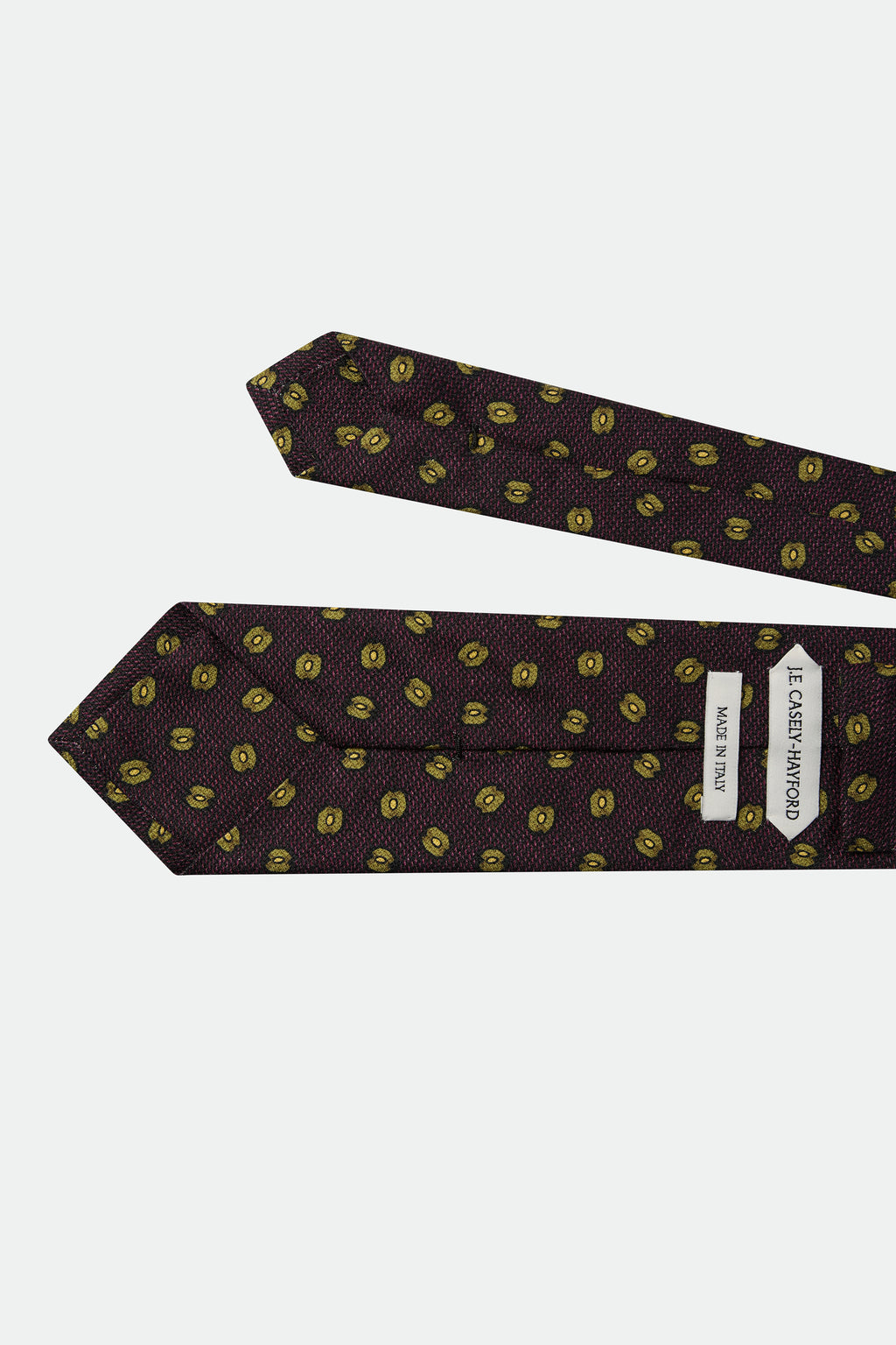 Italian Bordeaux Floral Silk Tie