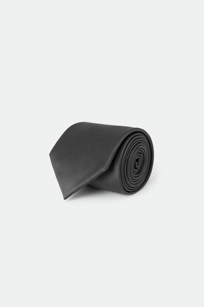 Italian Dark Charcoal Silk Tie