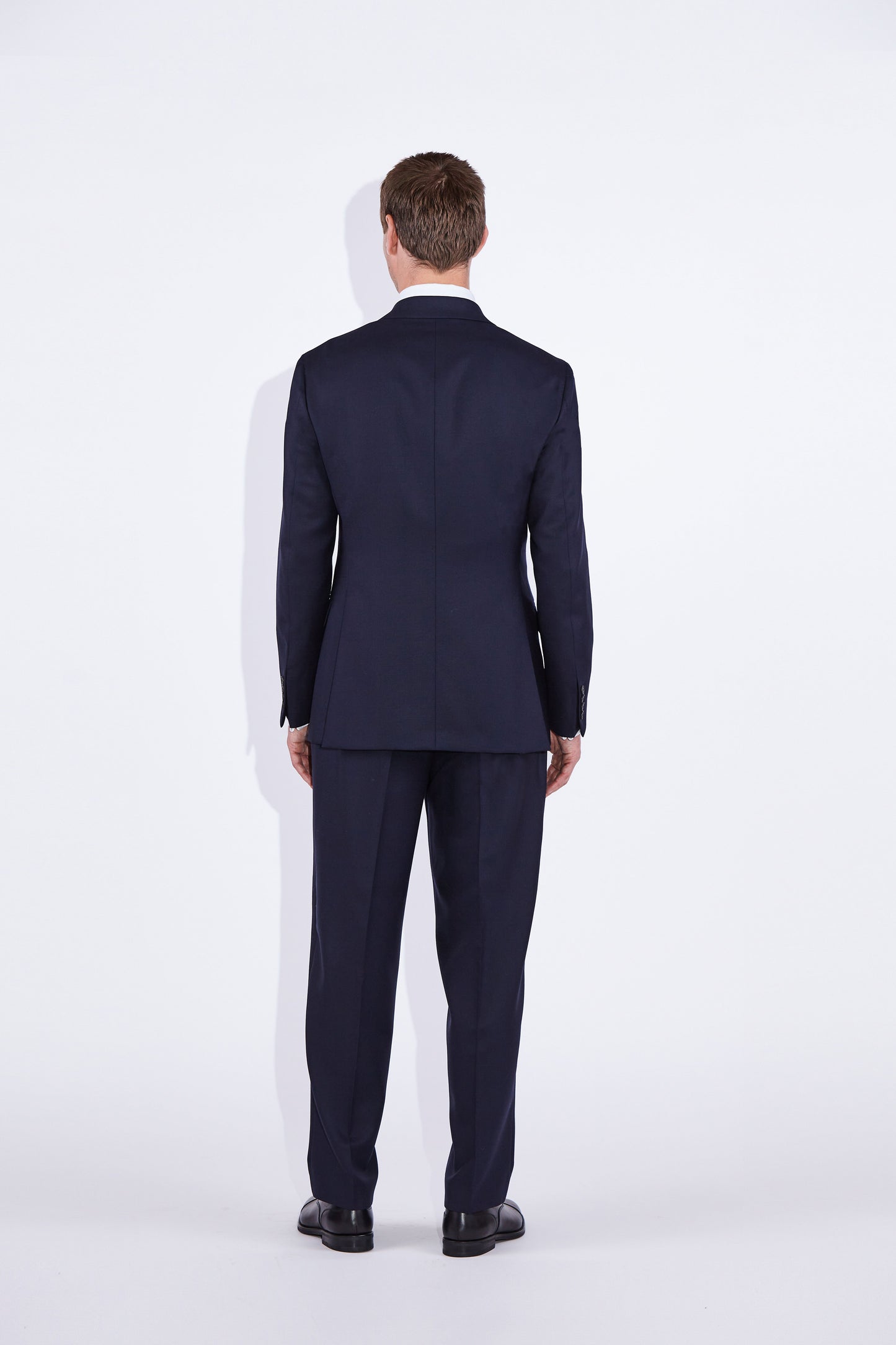 Apollo Navy Concealed Button Wool Blazer