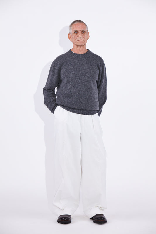 Rory Derby Grey Cashmere Crew Neck Knit