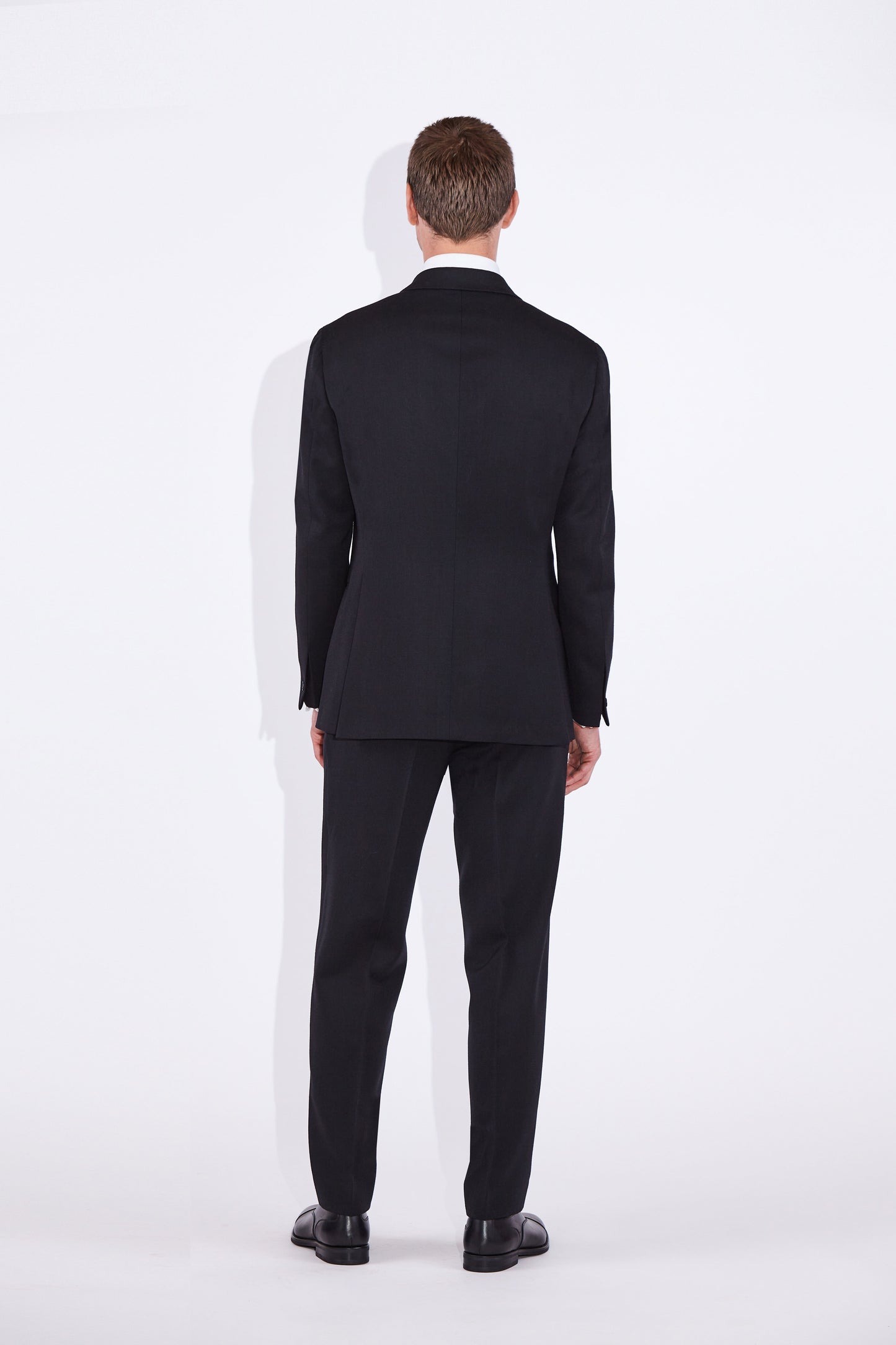 Yinka Black Double Breasted Two Piece Wool Suit