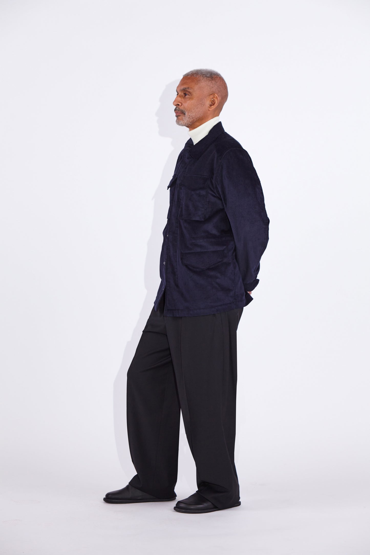 Fabian Navy Field Cotton Corduroy Jacket