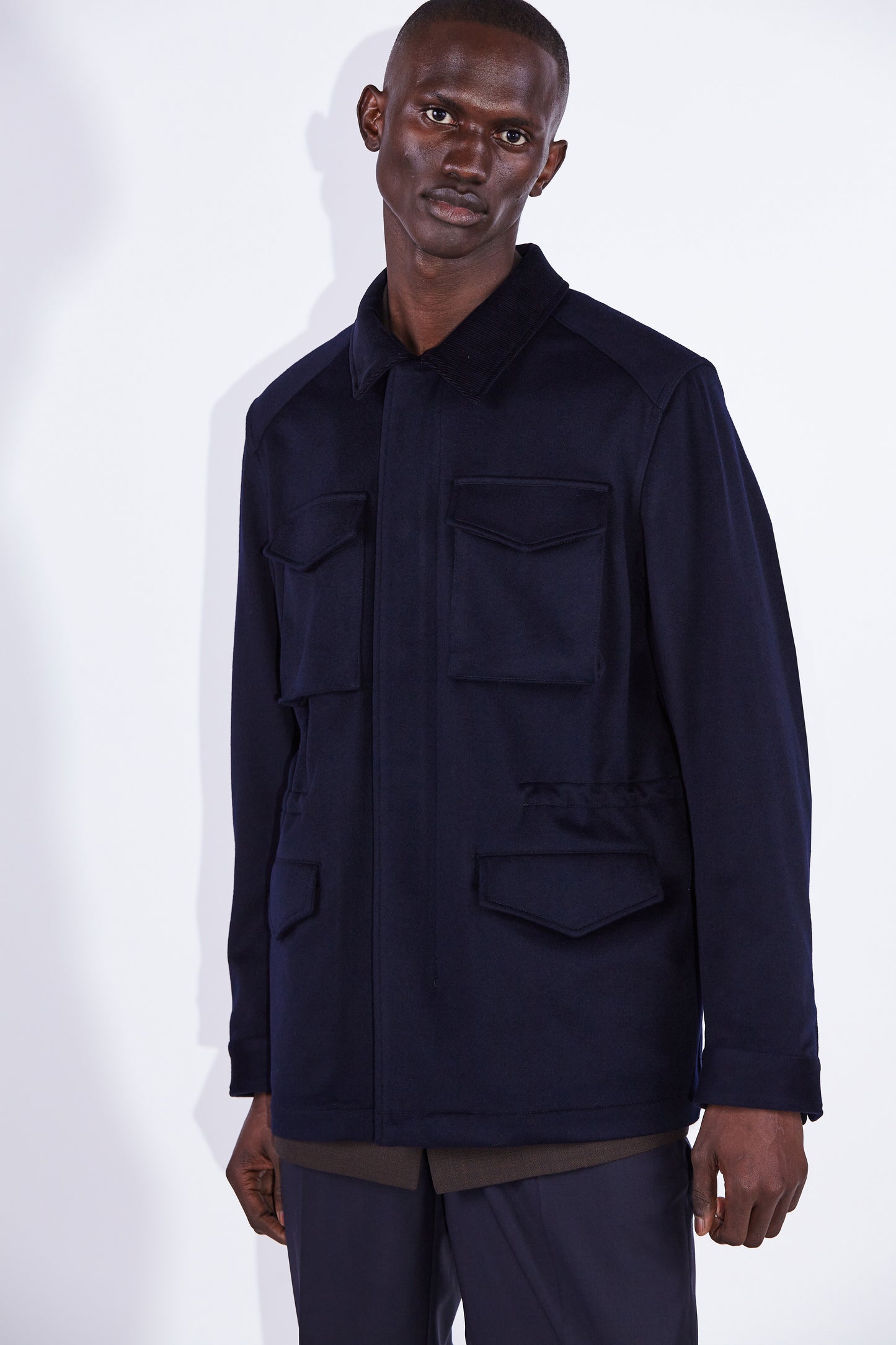 Fabian Navy Field Loro Piana Wool and Cashmere Jacket