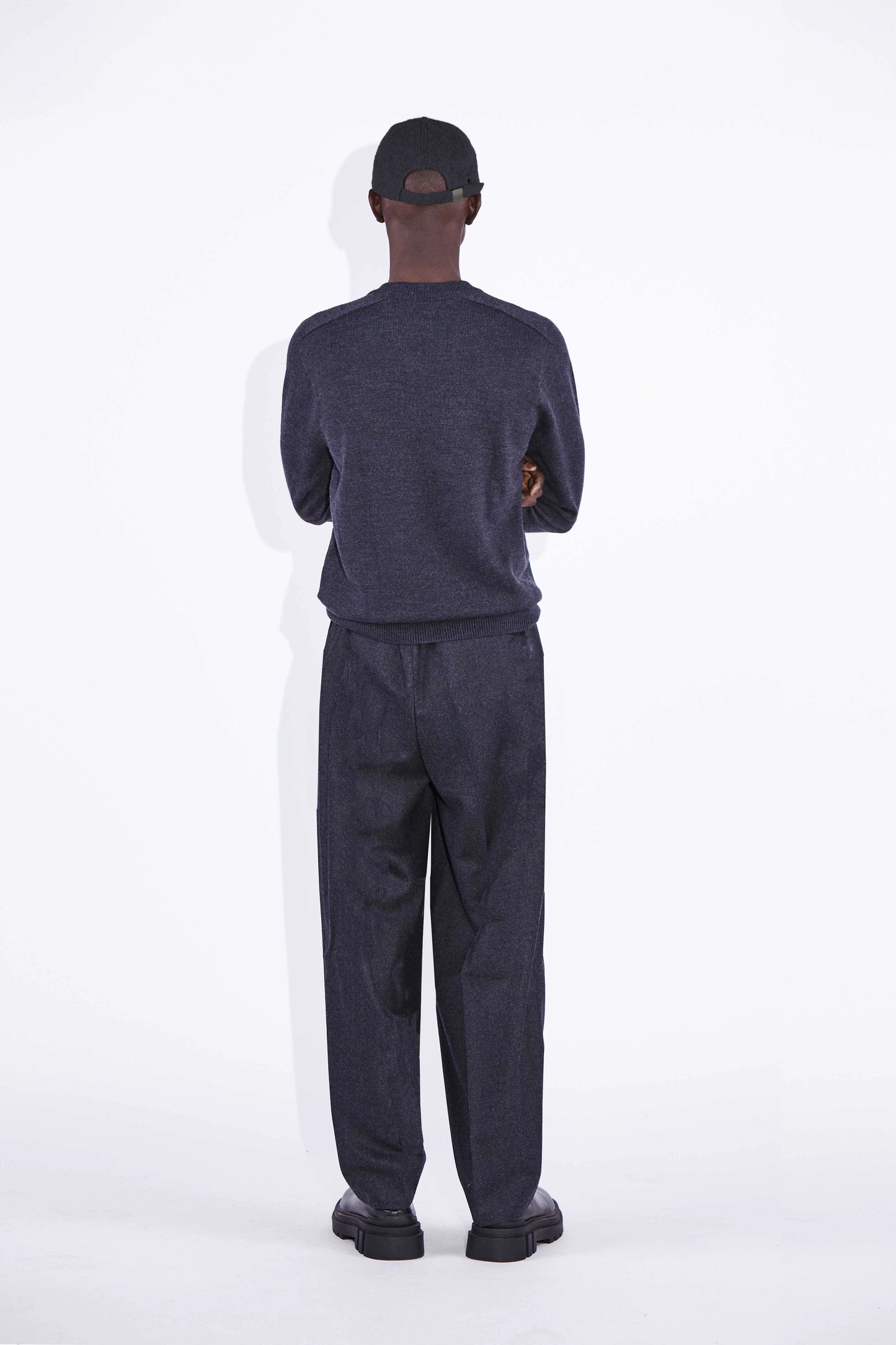 Nicolai Charcoal Merino Wool Knit