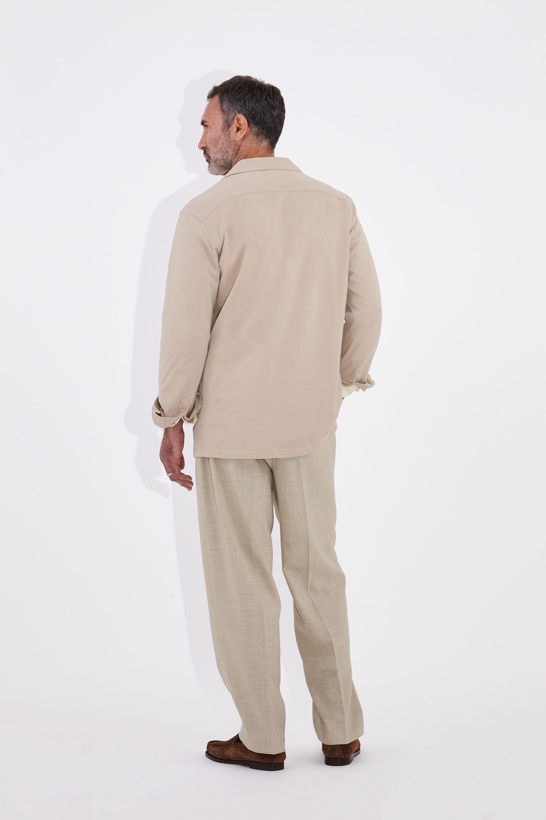 Fidel Sand Linen Straight Legged Trousers