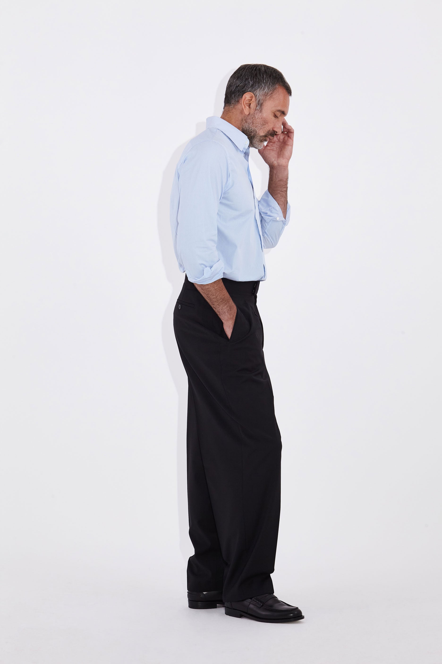 Jackson Light Blue Oxford Classic London Collar Shirt | Made-to-Measure Tailoring London | Casely-Hayford Jackson Light Blue Oxford Classic London Collar Shirt | Made-to-Measure Tailoring London | Casely-Hayford