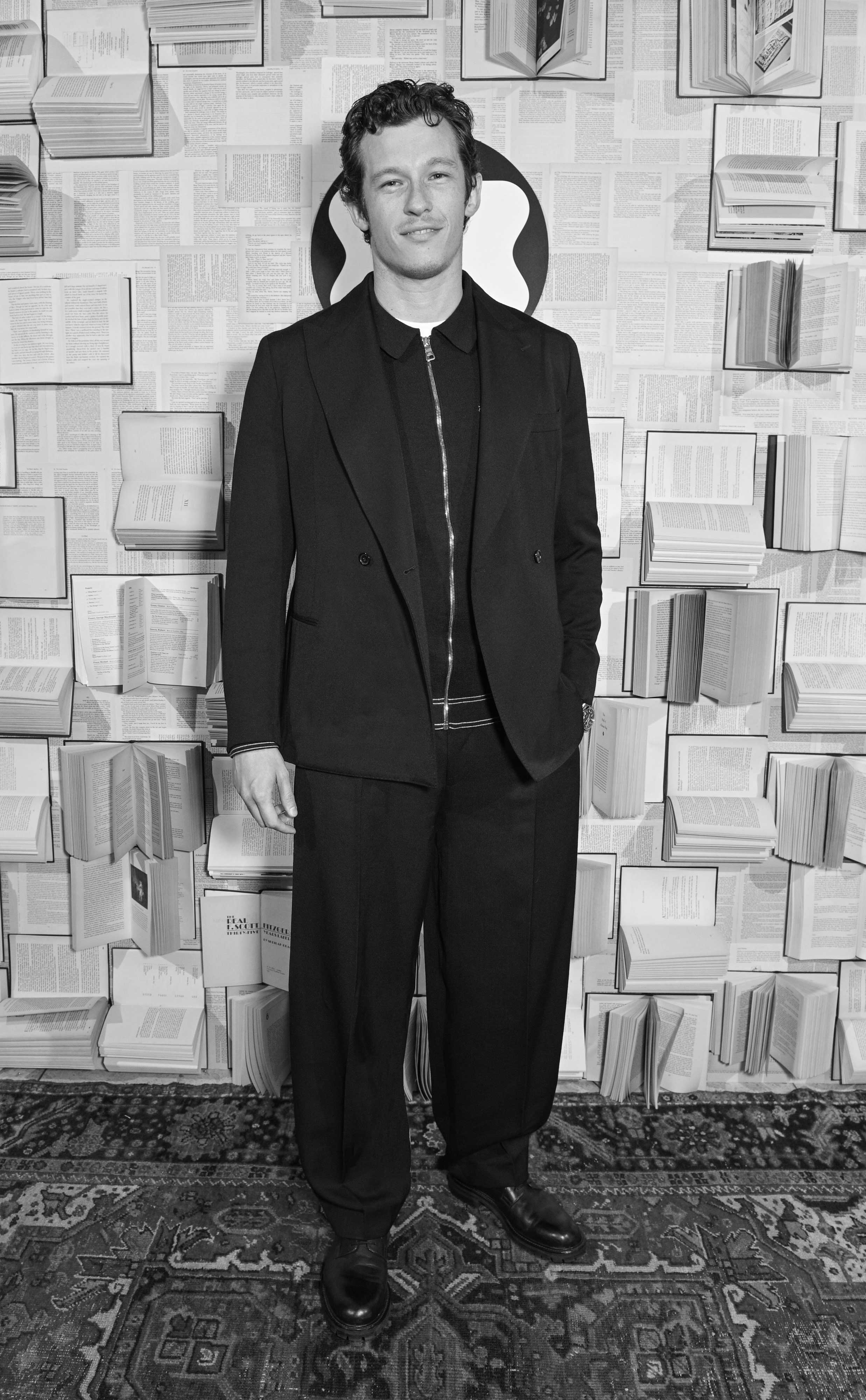 Callum Turner wears Casely-Hayford LAKIN Two Piece Suit