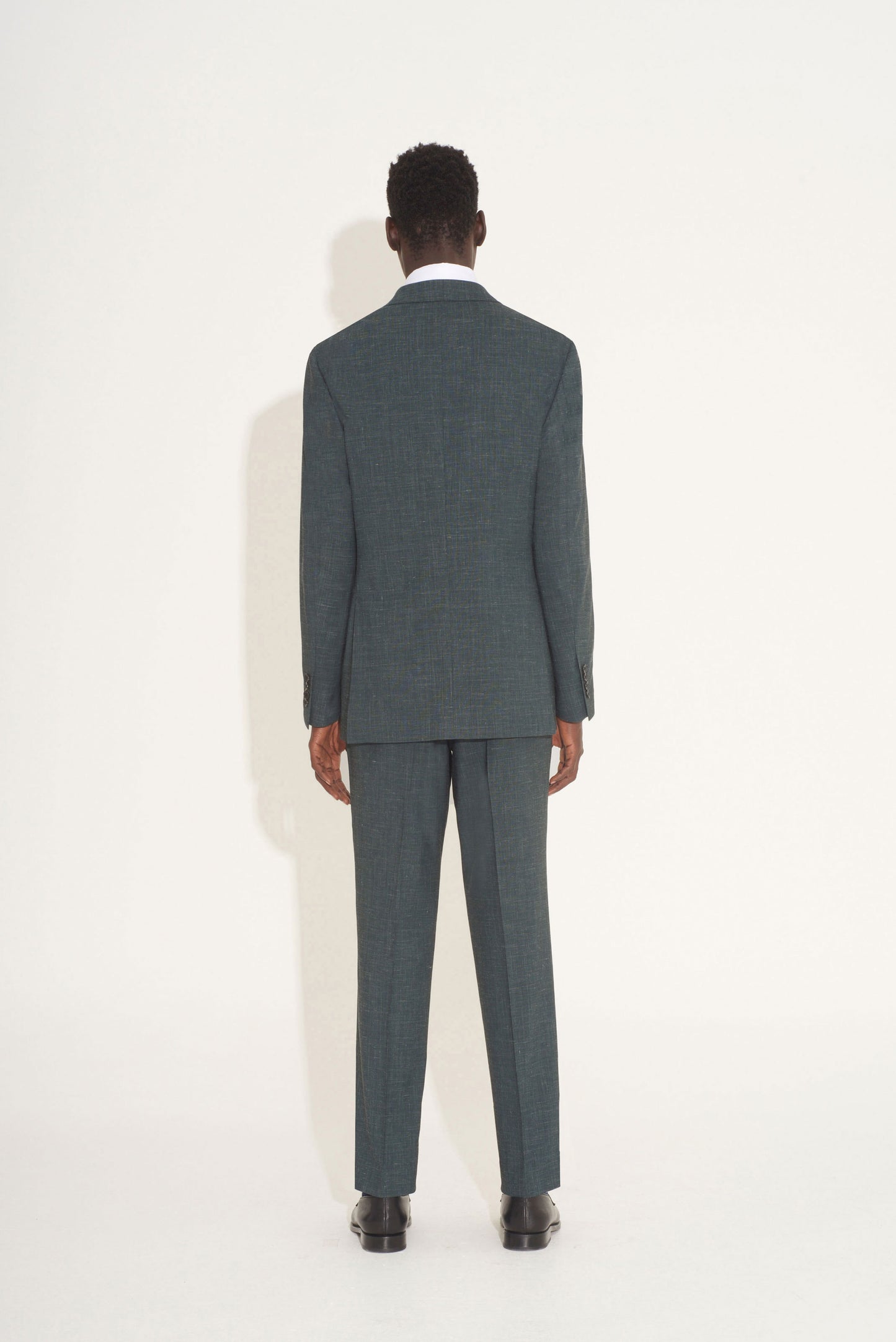 Isaac Green Double-Breasted Two Piece Wool/Linen Suit