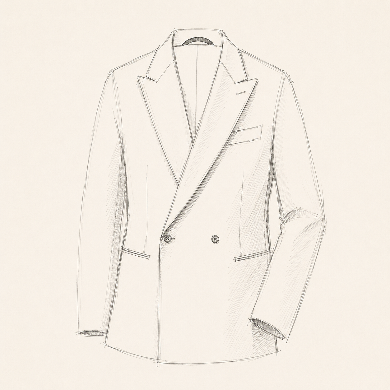 Casely-Hayford line drawing of Lakin suit. 