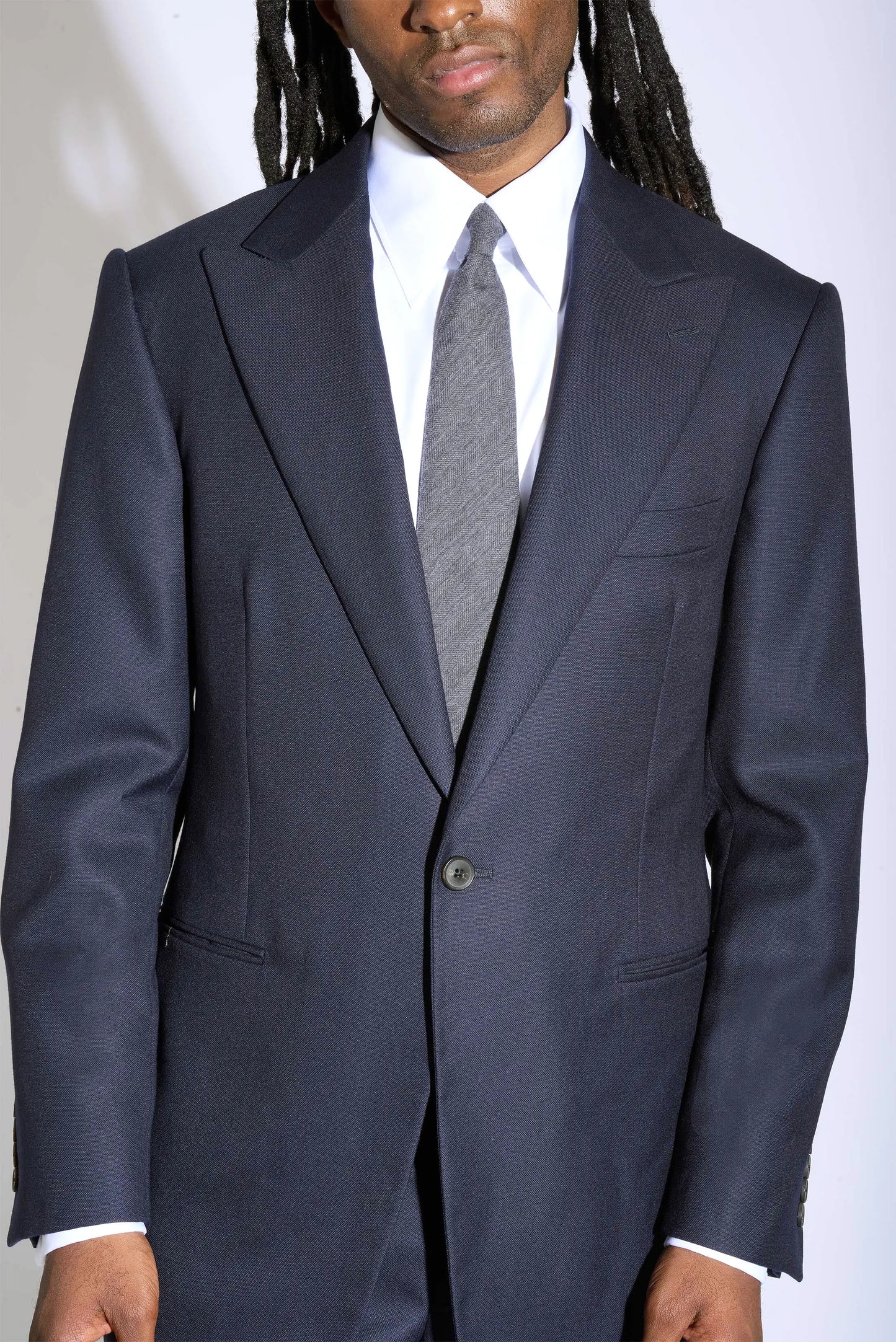 Dimitri Navy Single Breasted Two Piece Wool Suit