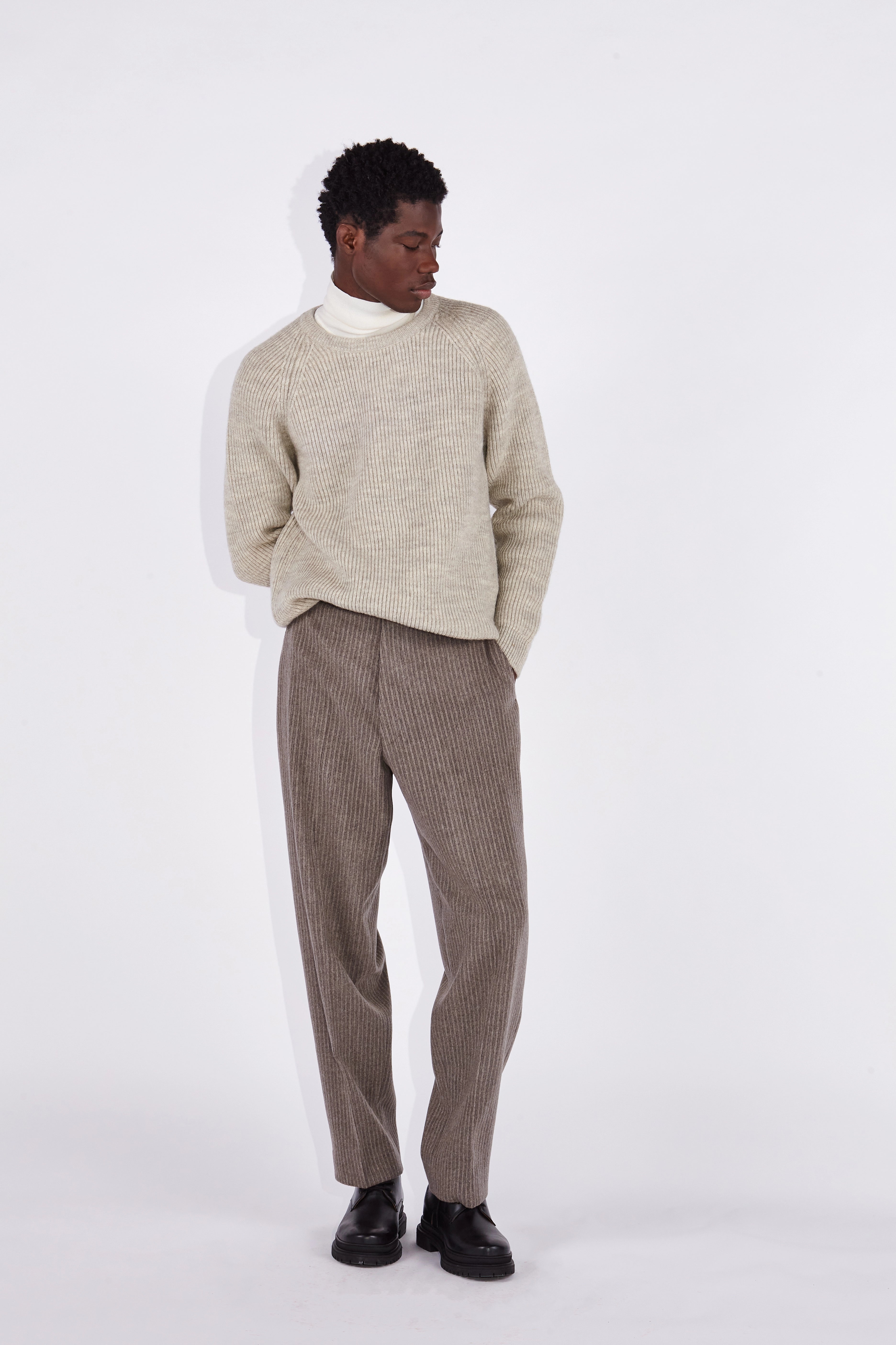 Claes Sand British Wool Crew Neck Jumper
