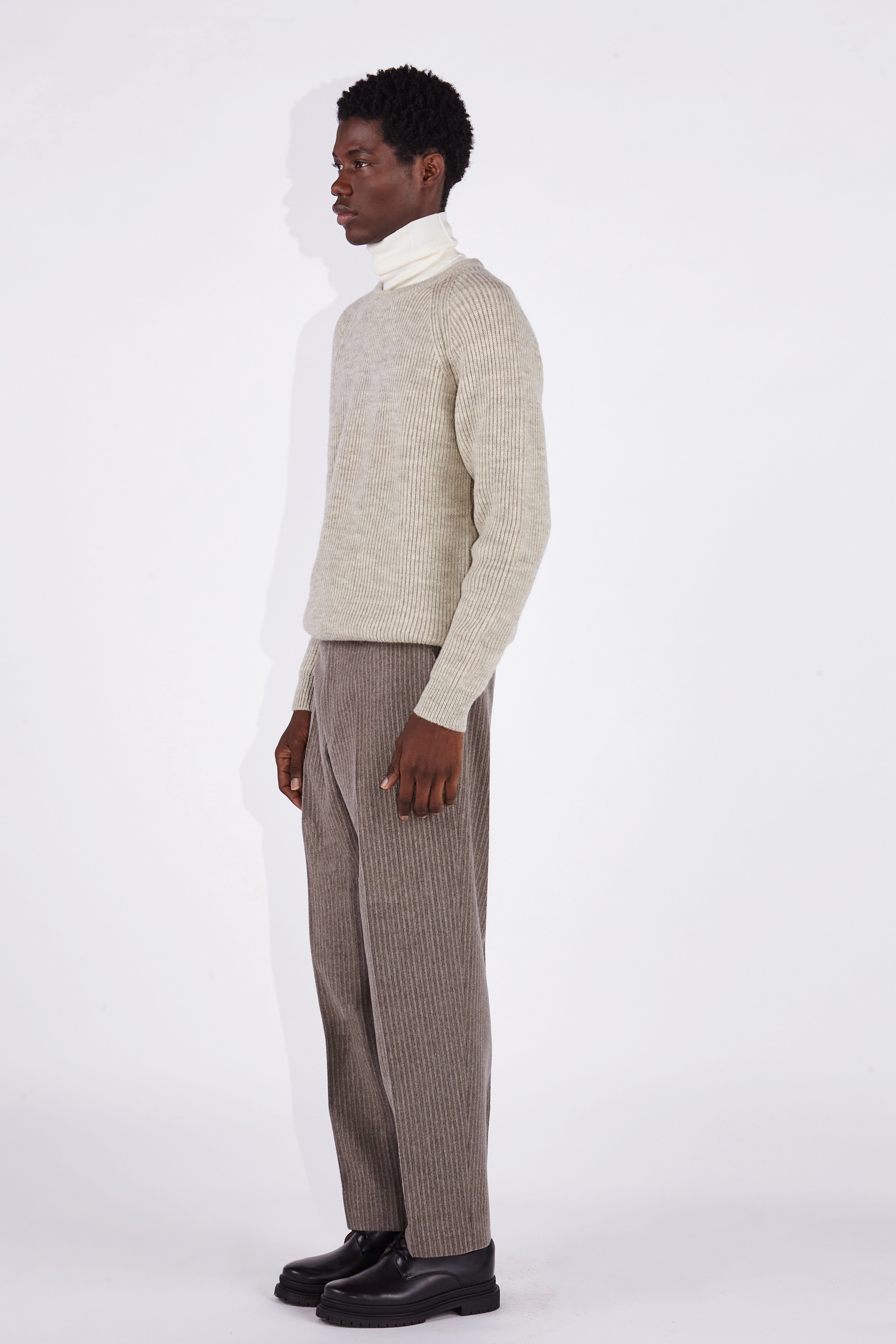 Fidel Stone Elephant Cord Wide Straight Leg Trouser