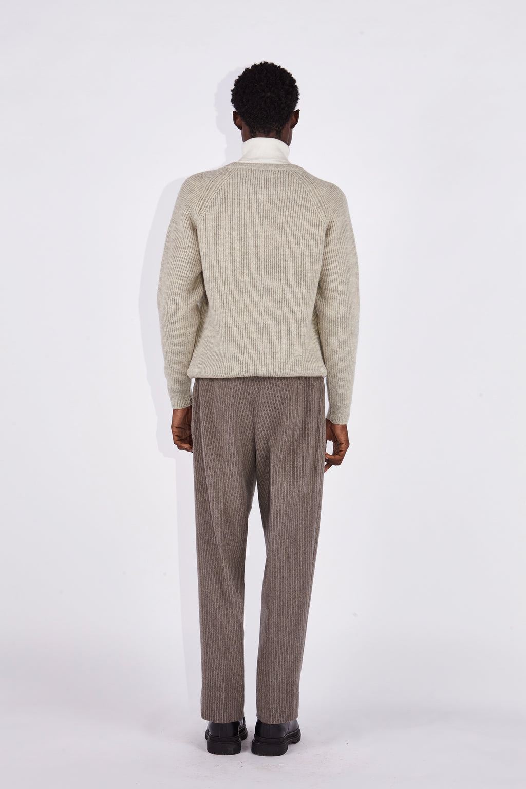 Fidel Stone Elephant Cord Wide Straight Leg Trouser